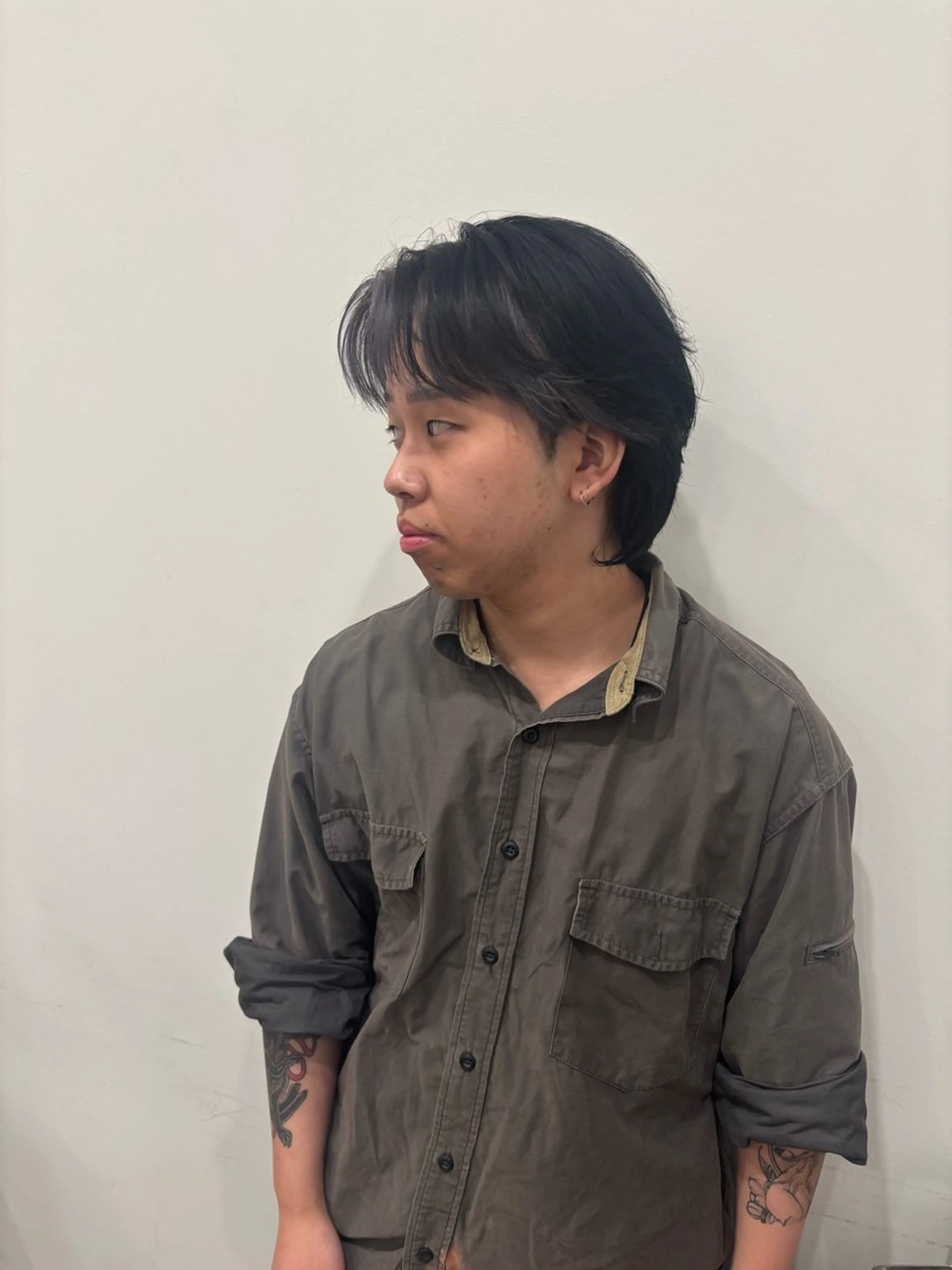 ショート メンズ ミストバング ヘアカラー 垣村 艶樹のヘアスタイル