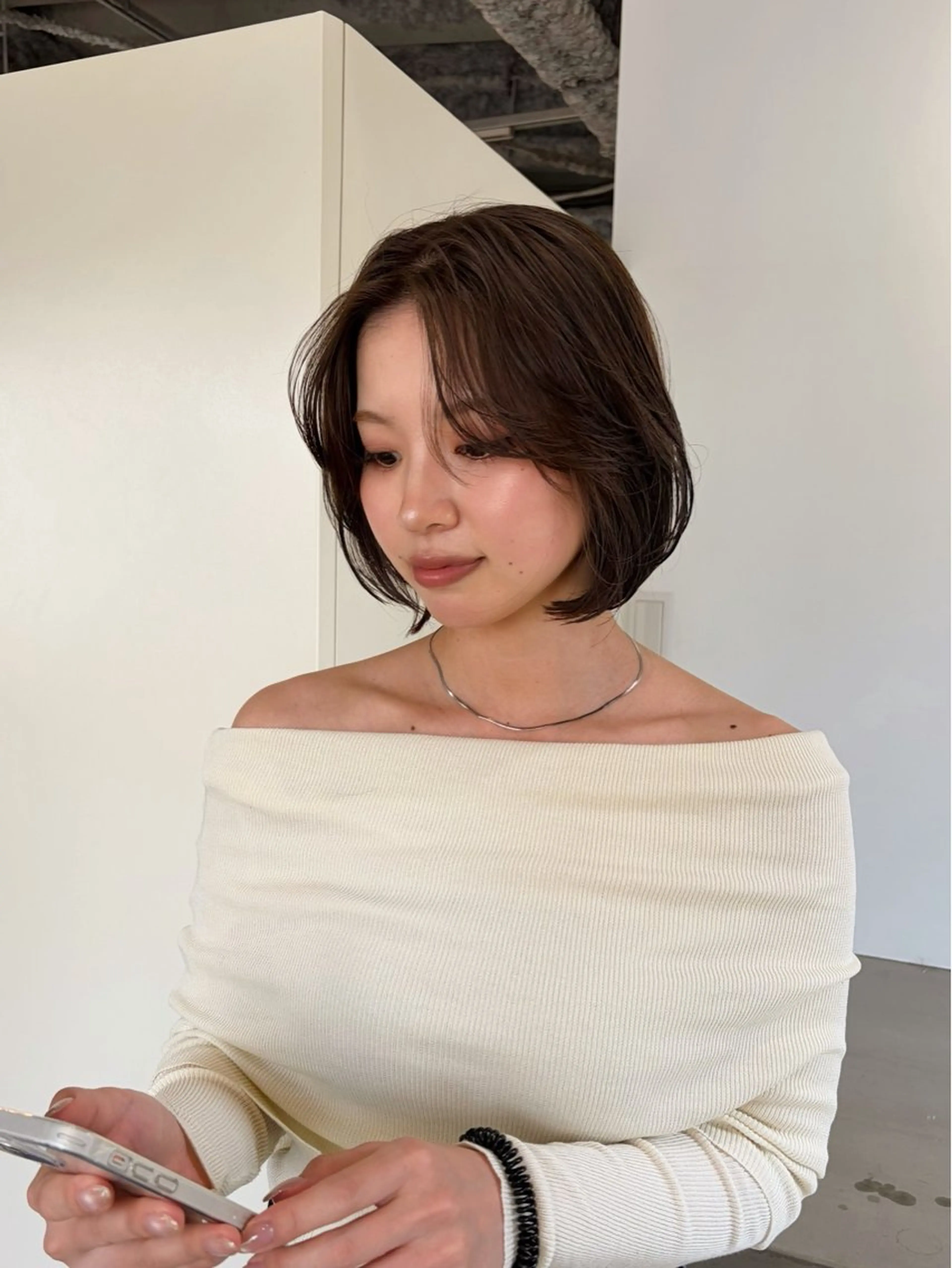 ミディアム レイヤーカット カット ヘアカラー 🧣misaki 🧣のヘアスタイル