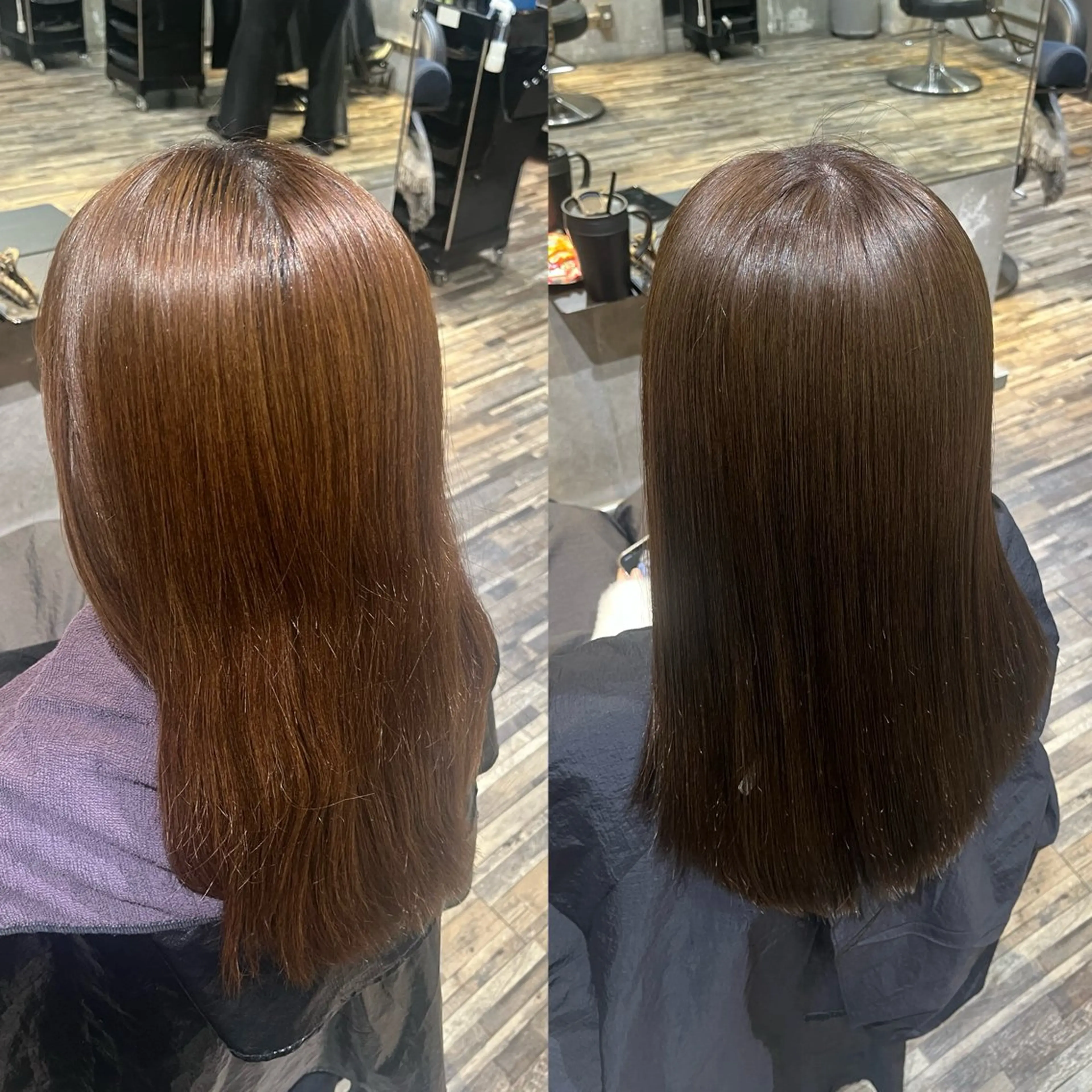 カラー アッシュ ベージュカラー 透明感カラー ヘアカラー トリートメント 🦋Lond🦋 manakaのヘアスタイル