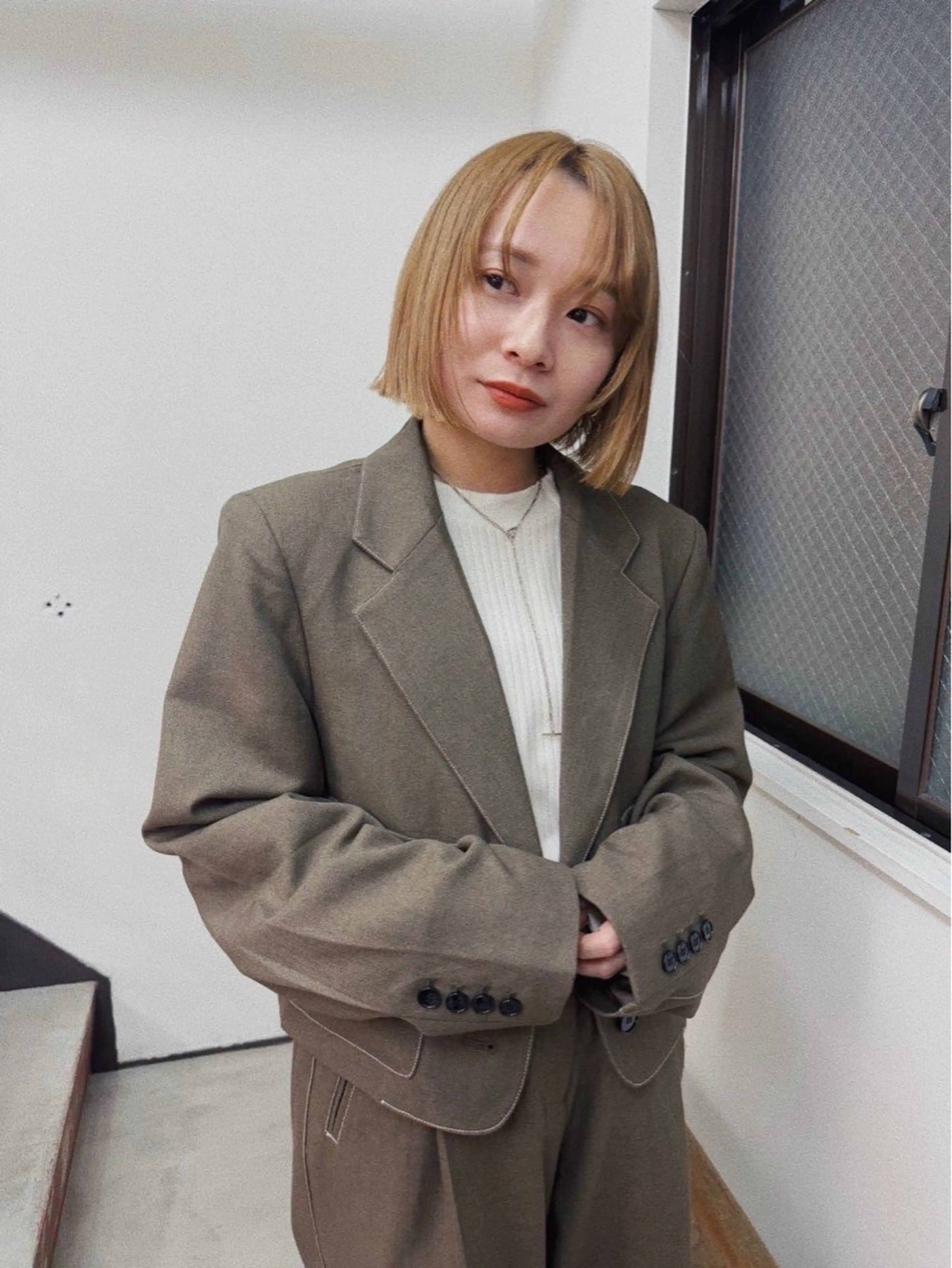 ショート カラー ヘアアレンジ ベージュカラー ブリーチ ブロンド ブロンドベージュ カット ヘアカラー トリートメント NOVEL TOKYO所属・ニュアンスヘア🌔 nanakoのヘアスタイル