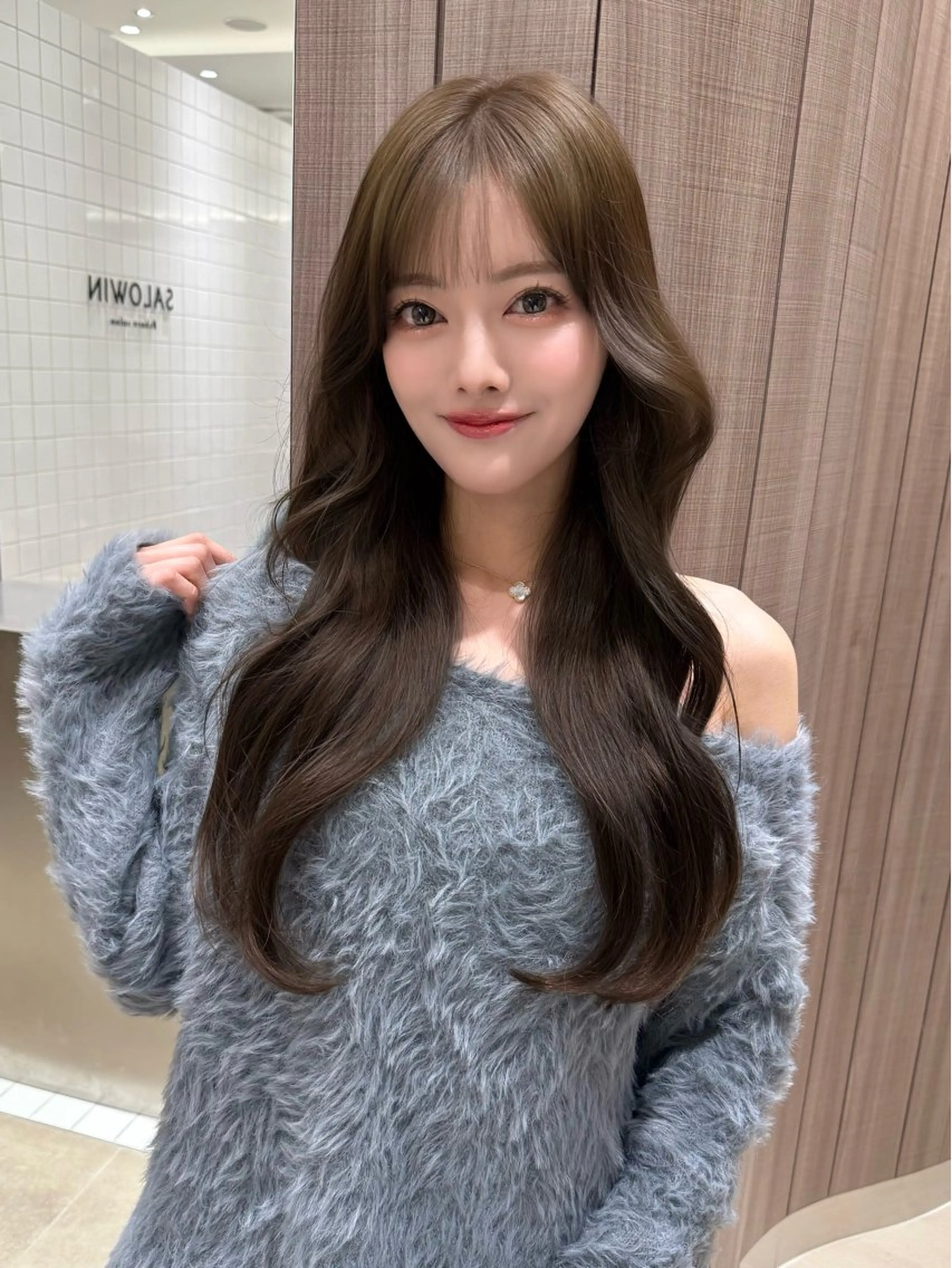 ロング カラー カット ヘアカラー トリートメント 韓国ヘア🤍顔周り/ 髪質改善✨/林遼一郎のヘアスタイル