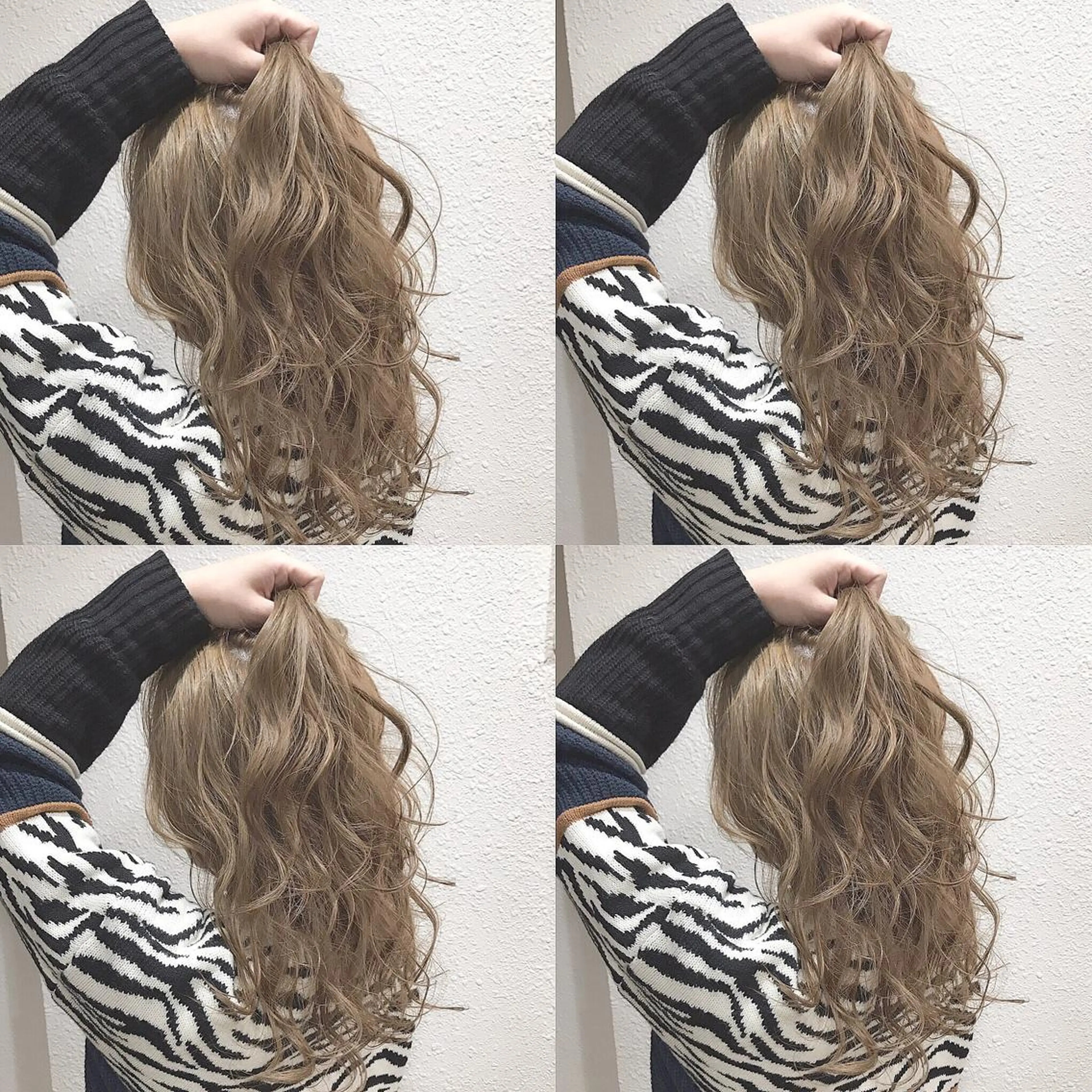 ロング カラー アッシュ アッシュグレー アッシュグレージュ ブリーチ ダブルカラー HIRO. ★のヘアスタイル