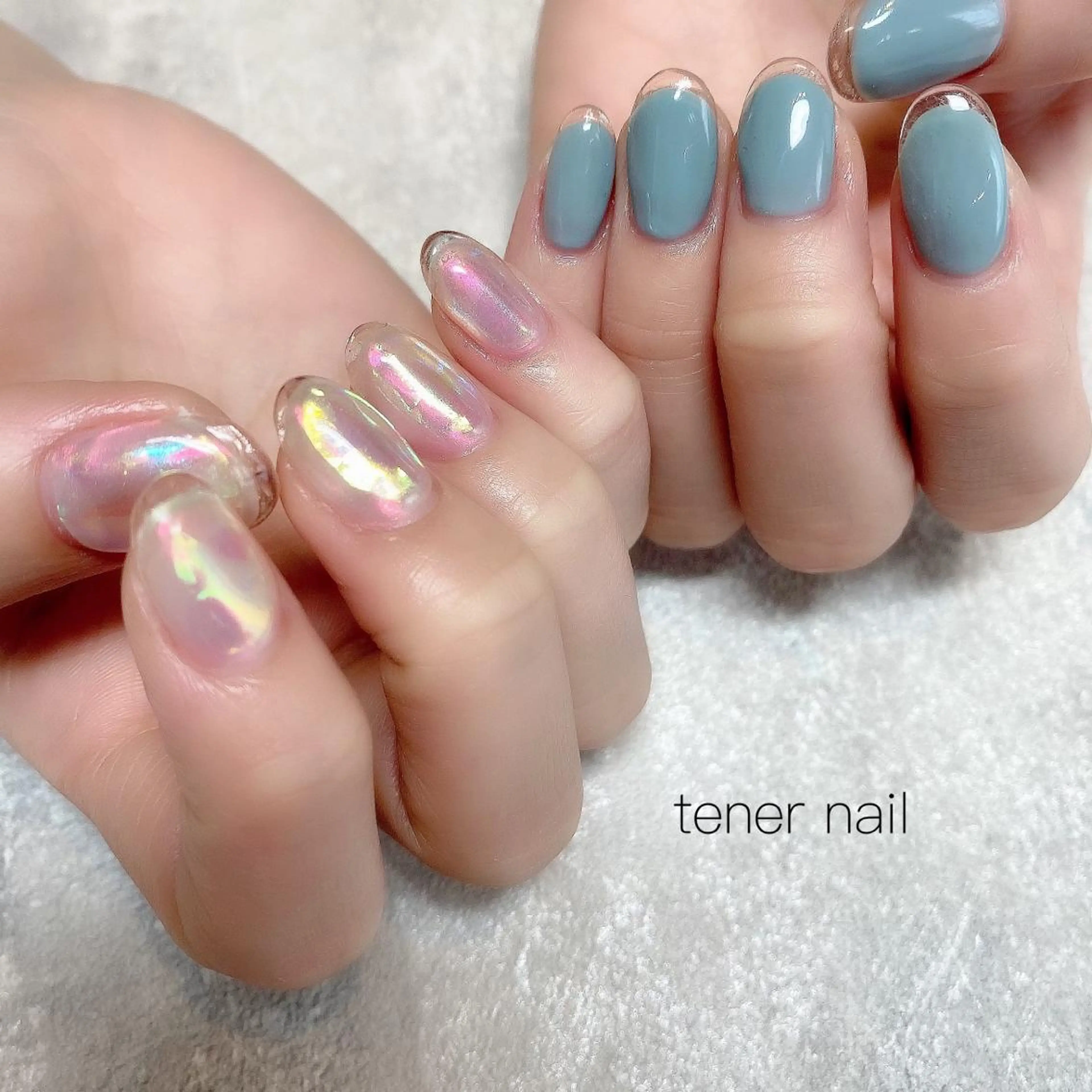 ネイル クリアネイル フレンチネイル 氷ネイル・うるうるネイル テネルネイル tener nailのネイルデザイン