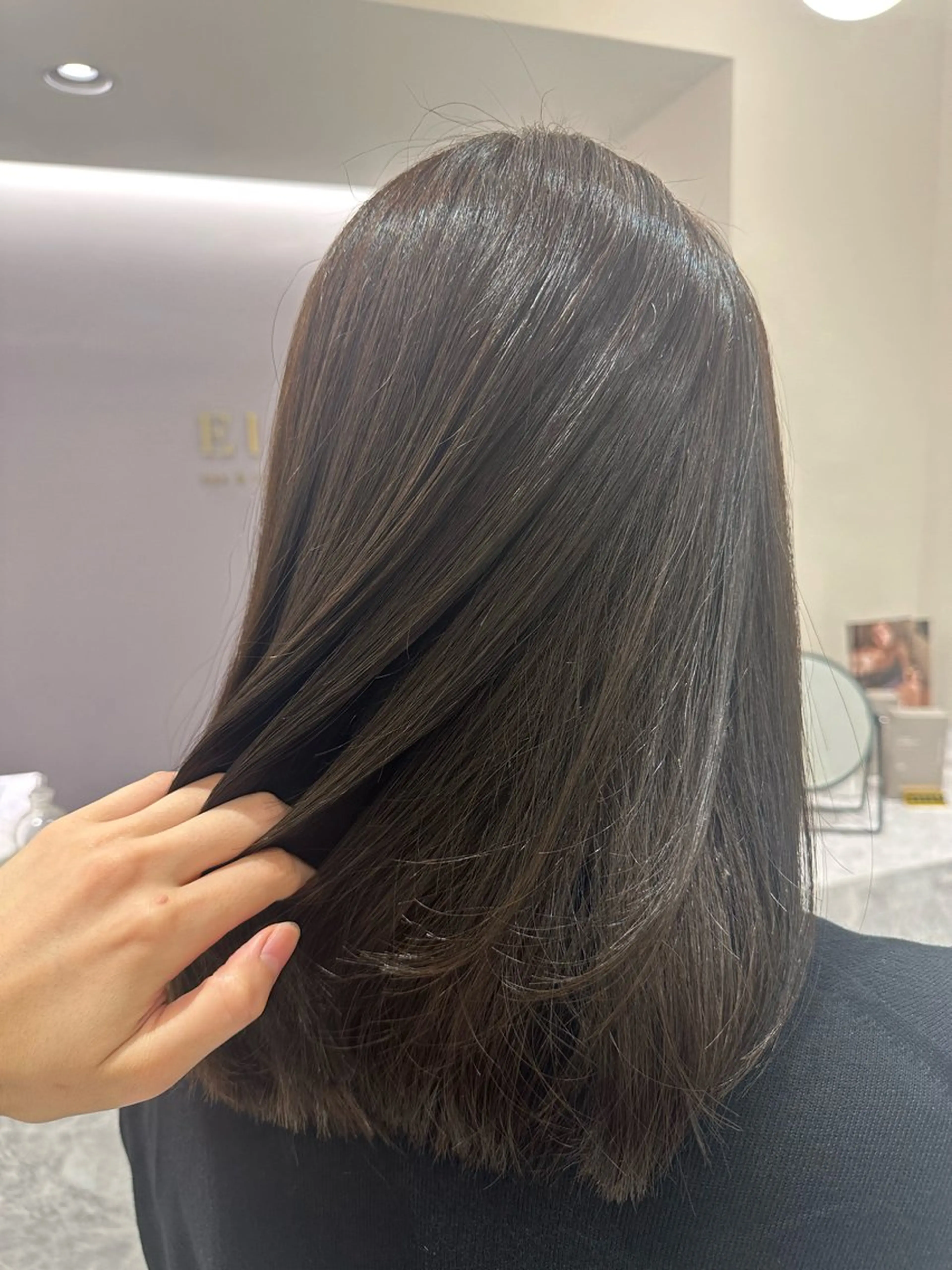 セミロング パーマ カット ヘアカラー 縮毛矯正 トリートメント 韓国レイヤー✨ yasuko銀座のヘアスタイル