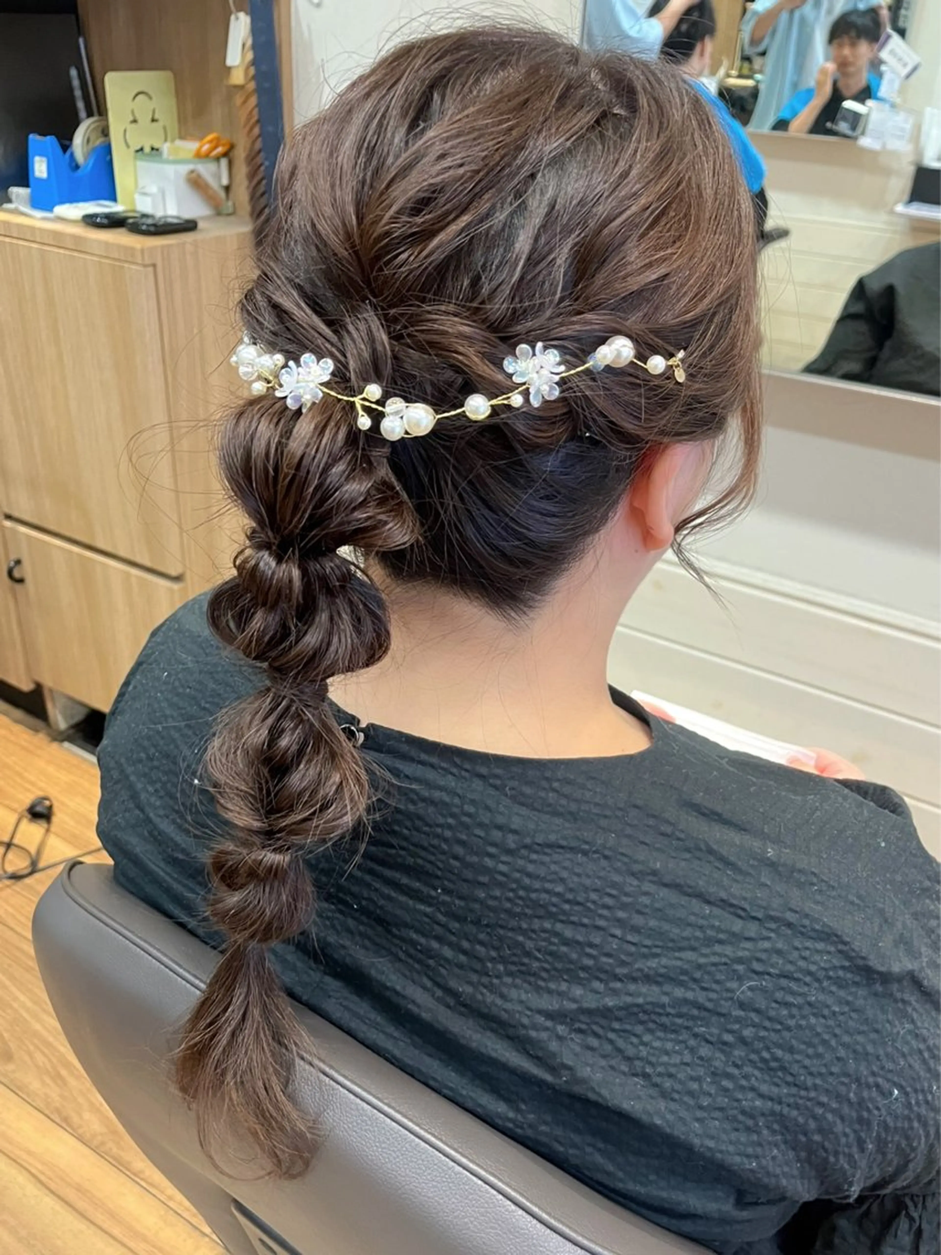 セミロング ヘアアレンジ ヘアセット okuda yuukiのヘアスタイル