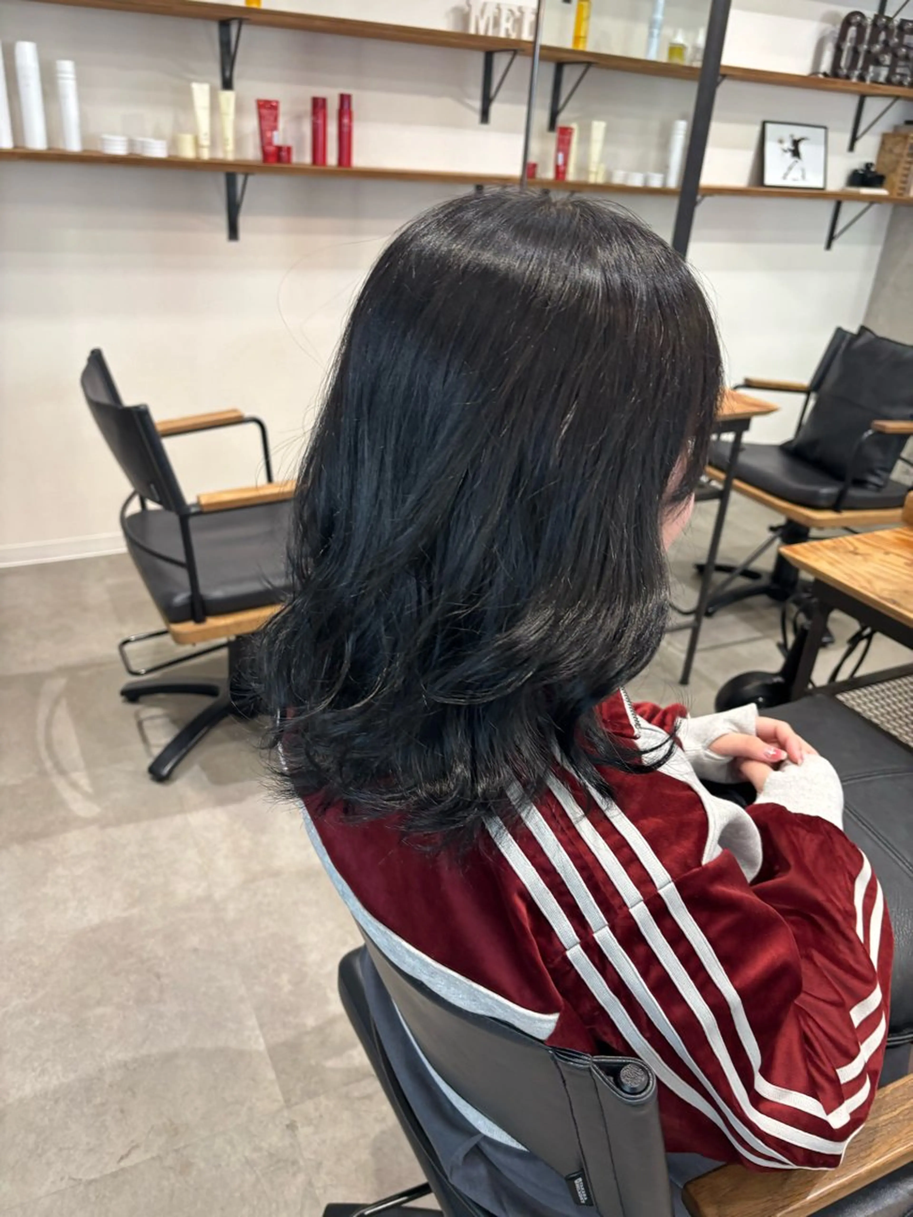 セミロング カット ヘアカラー hair make MEUZ所属・アサノハルカ🐈‍⬛ 縮毛矯正/パーマのヘアスタイル