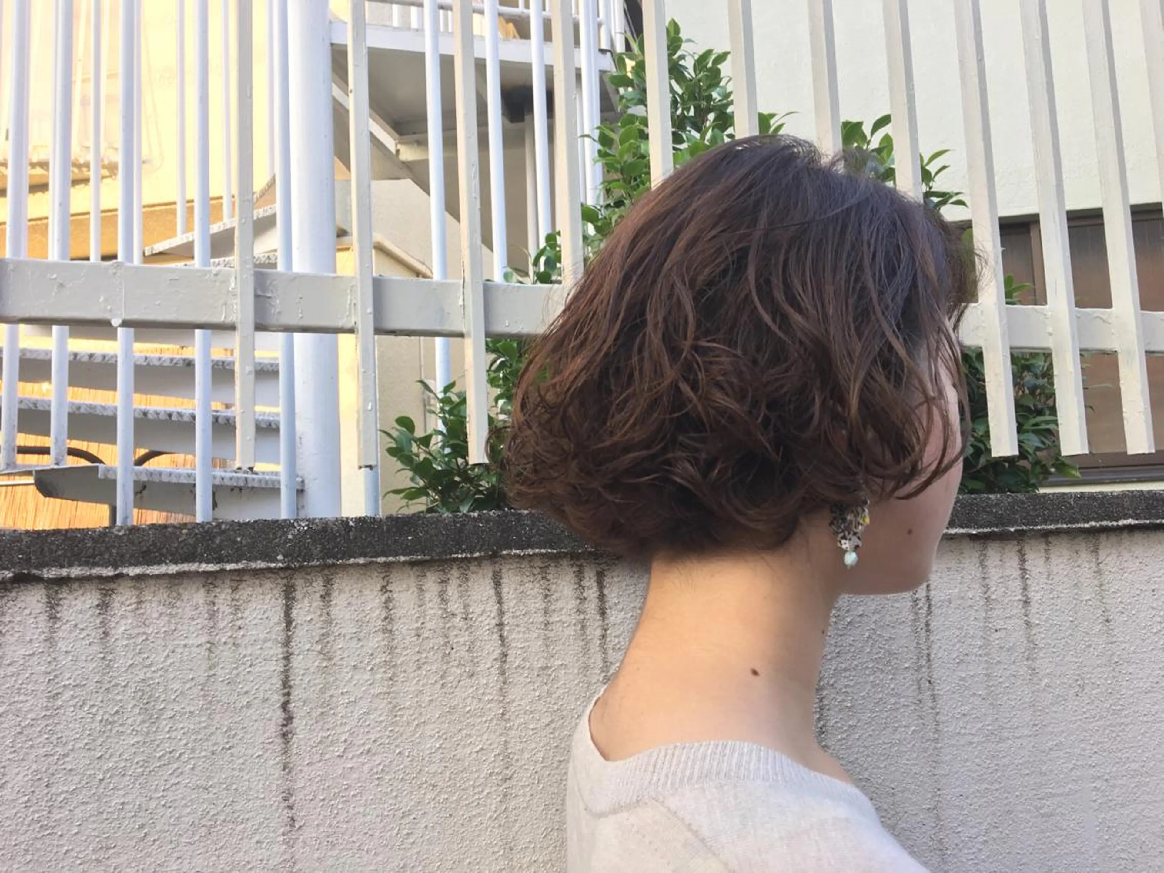 ミディアム パーマ ミディアムパーマ ボブ 中牧 亜弥のヘアスタイル