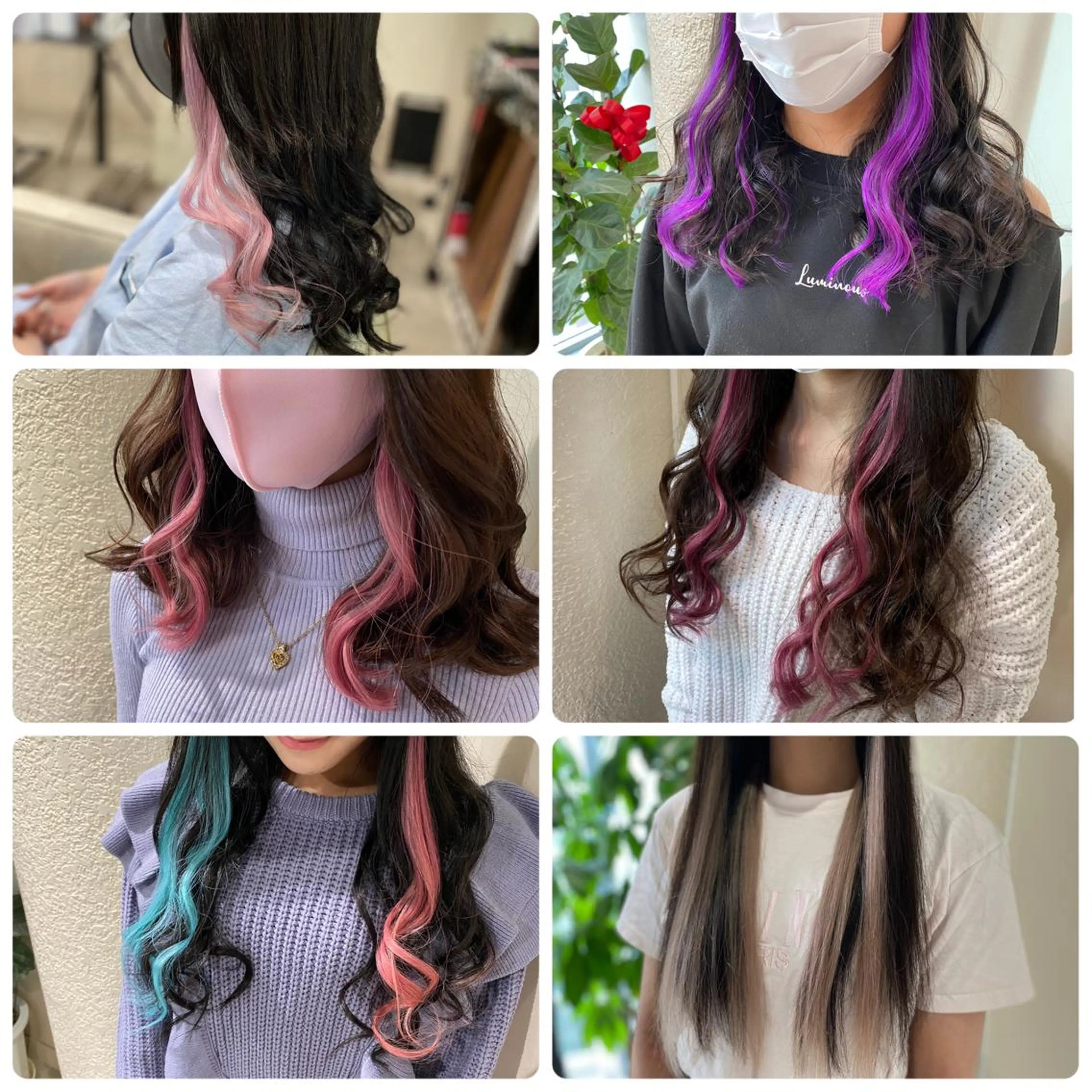 【インナーカラーorイヤリングカラーエクステ10本】　　1本420円​〜​（エクステカット無料❤️‍🔥）の写真