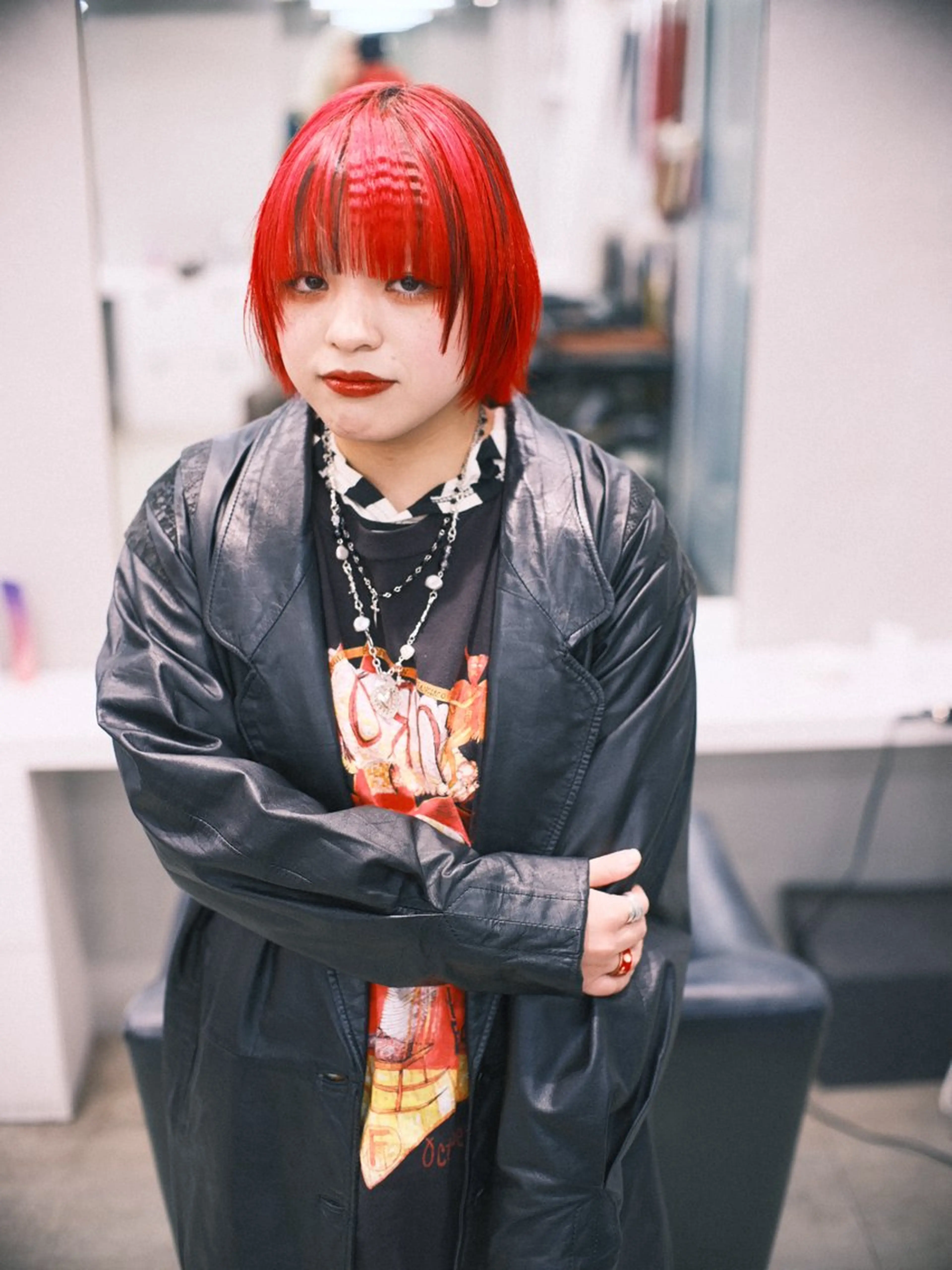 ショート カラー ヘアアレンジ ヘアカラー トリートメント T.a.g中崎町所属・個性爆弾💣 ダブルカラー/ゆかのヘアスタイル