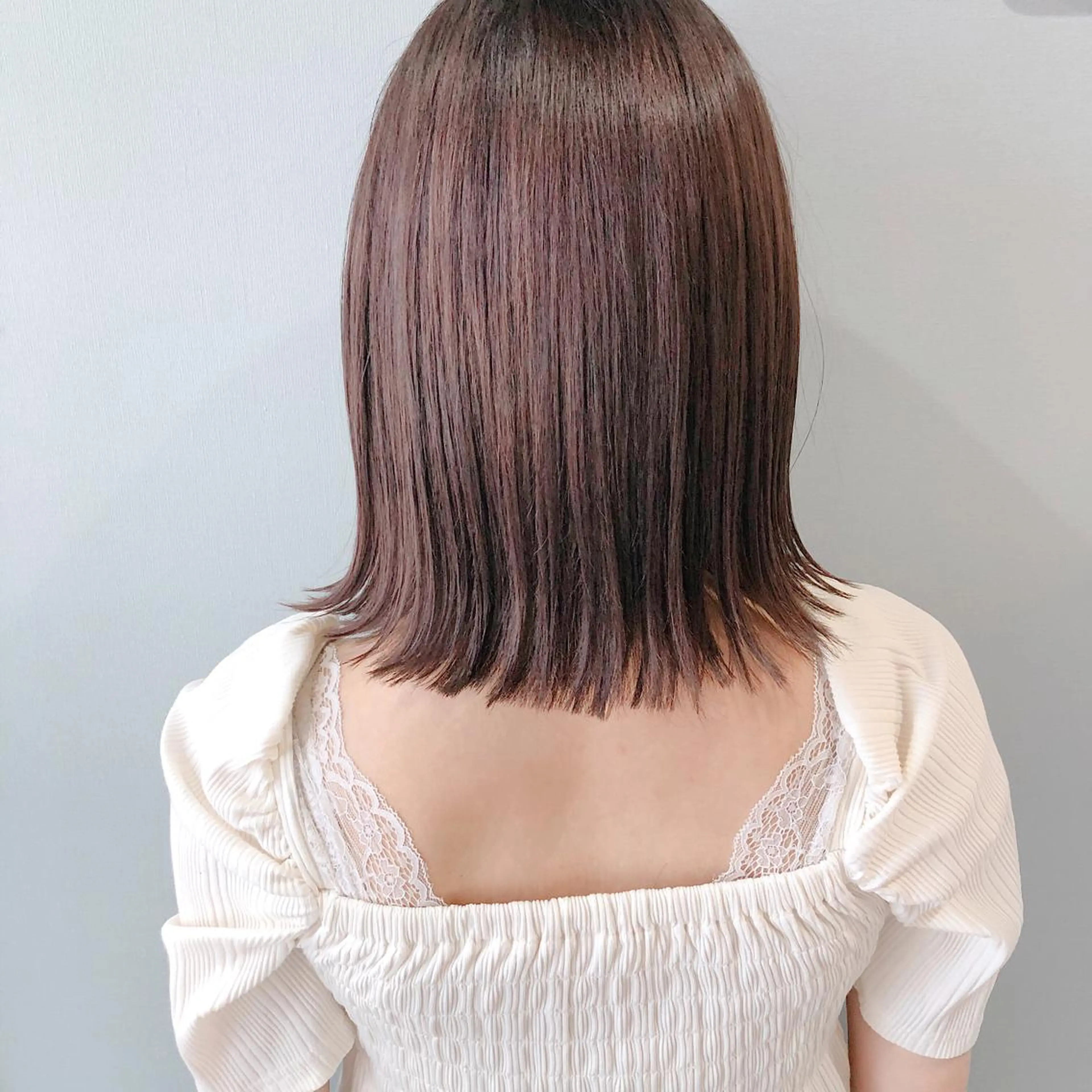 ミディアム カラー ボブ 髪質改善 トリートメント 酸熱トリートメント 美髪専門サロン kazuのヘアスタイル