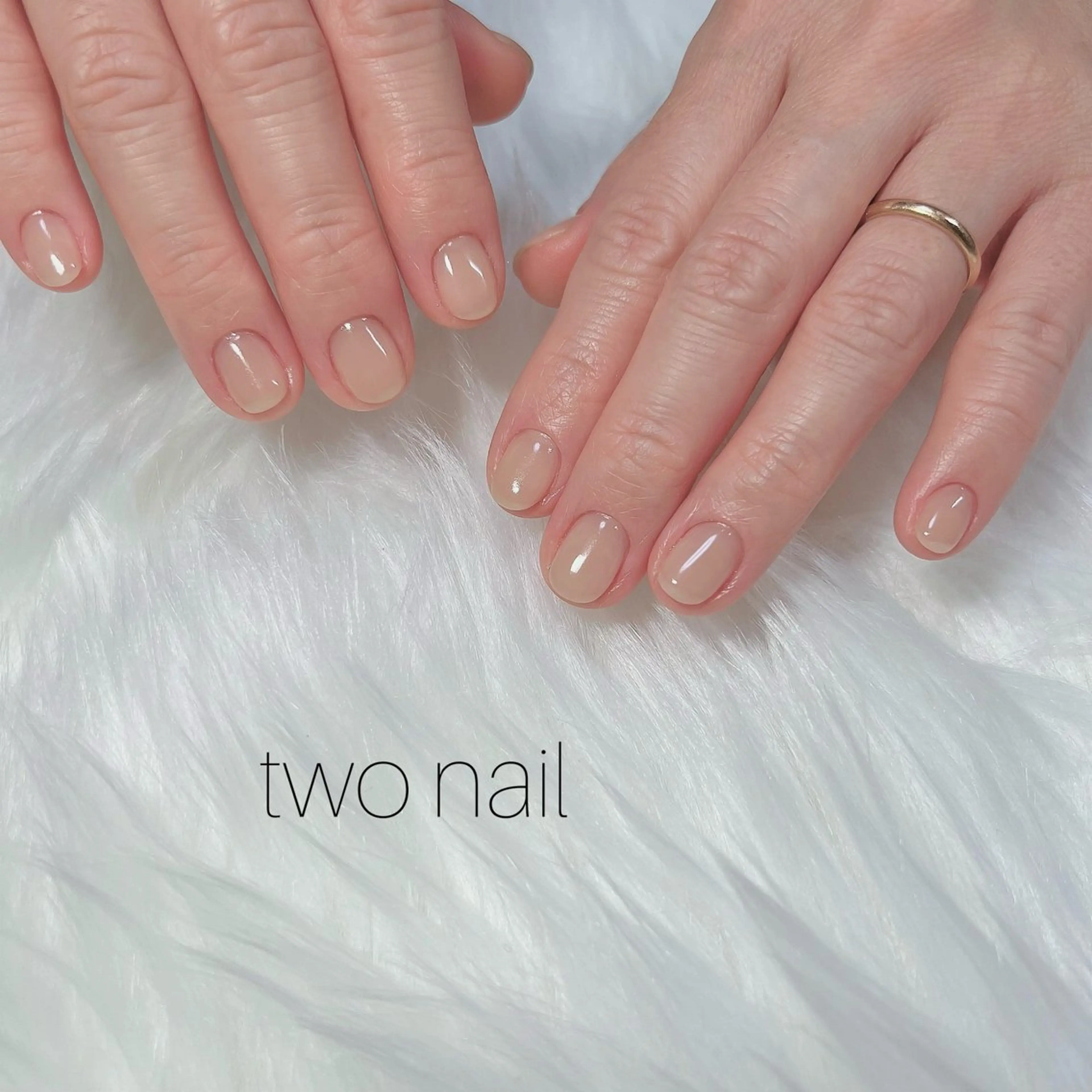 ネイル ネイルチップ ホワイト ハンドネイル two nailのネイルデザイン