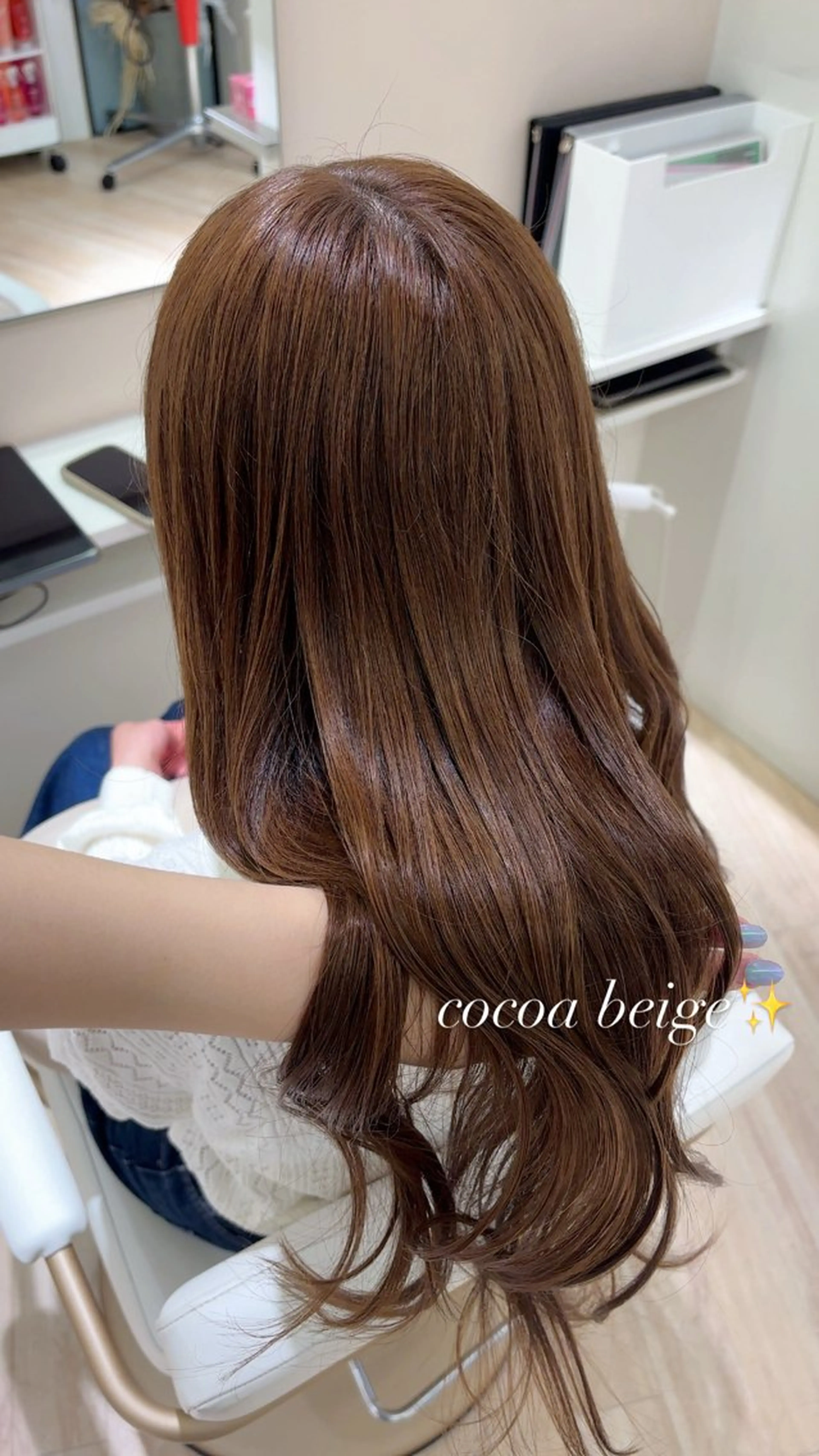 ロング カラー ヘアカラー ParveMix 岡本えりかのヘアスタイル