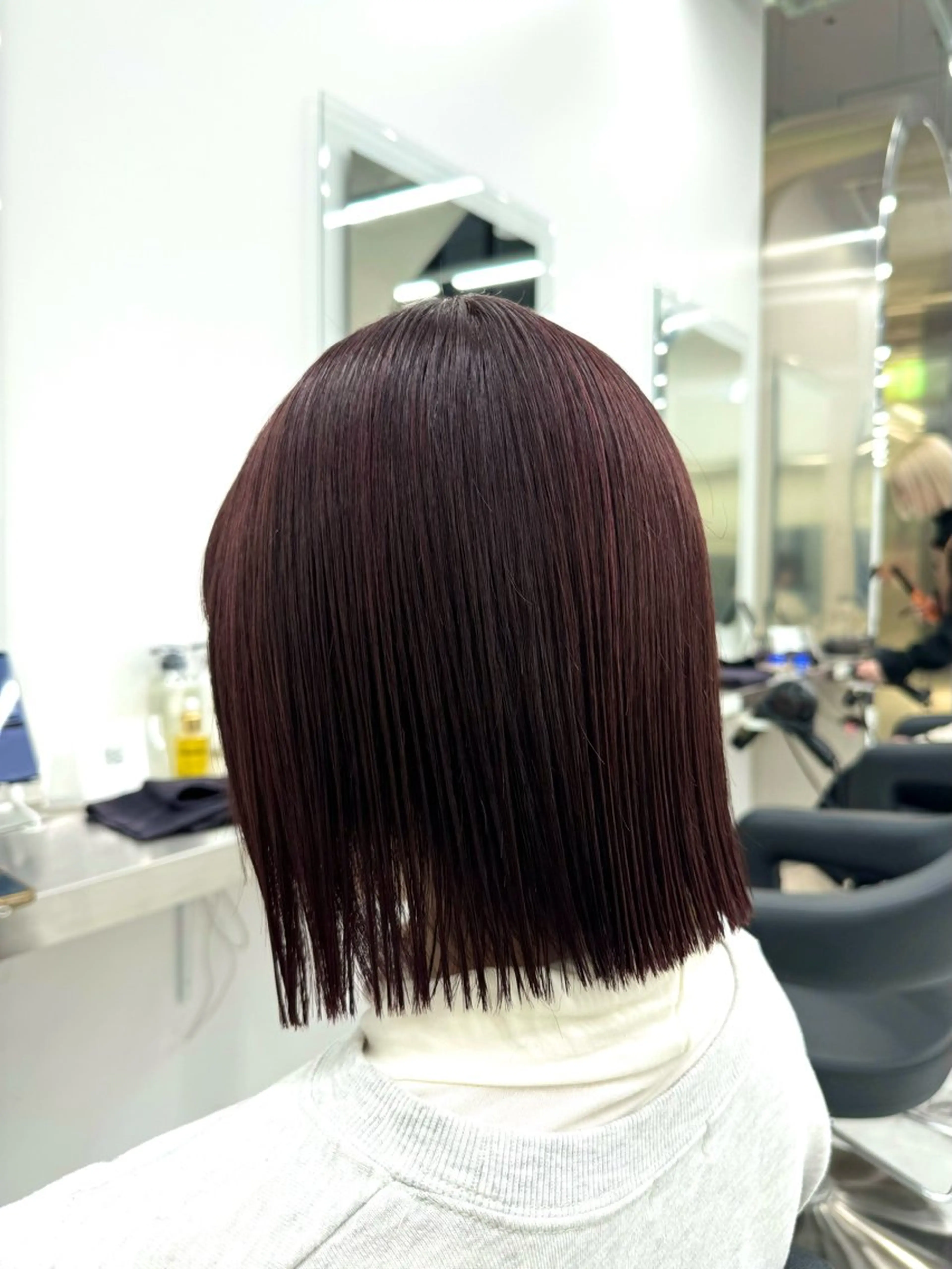 ショート カラー ヘアアレンジ 縮毛矯正🤍 盛れるボブ/ひかりのヘアスタイル