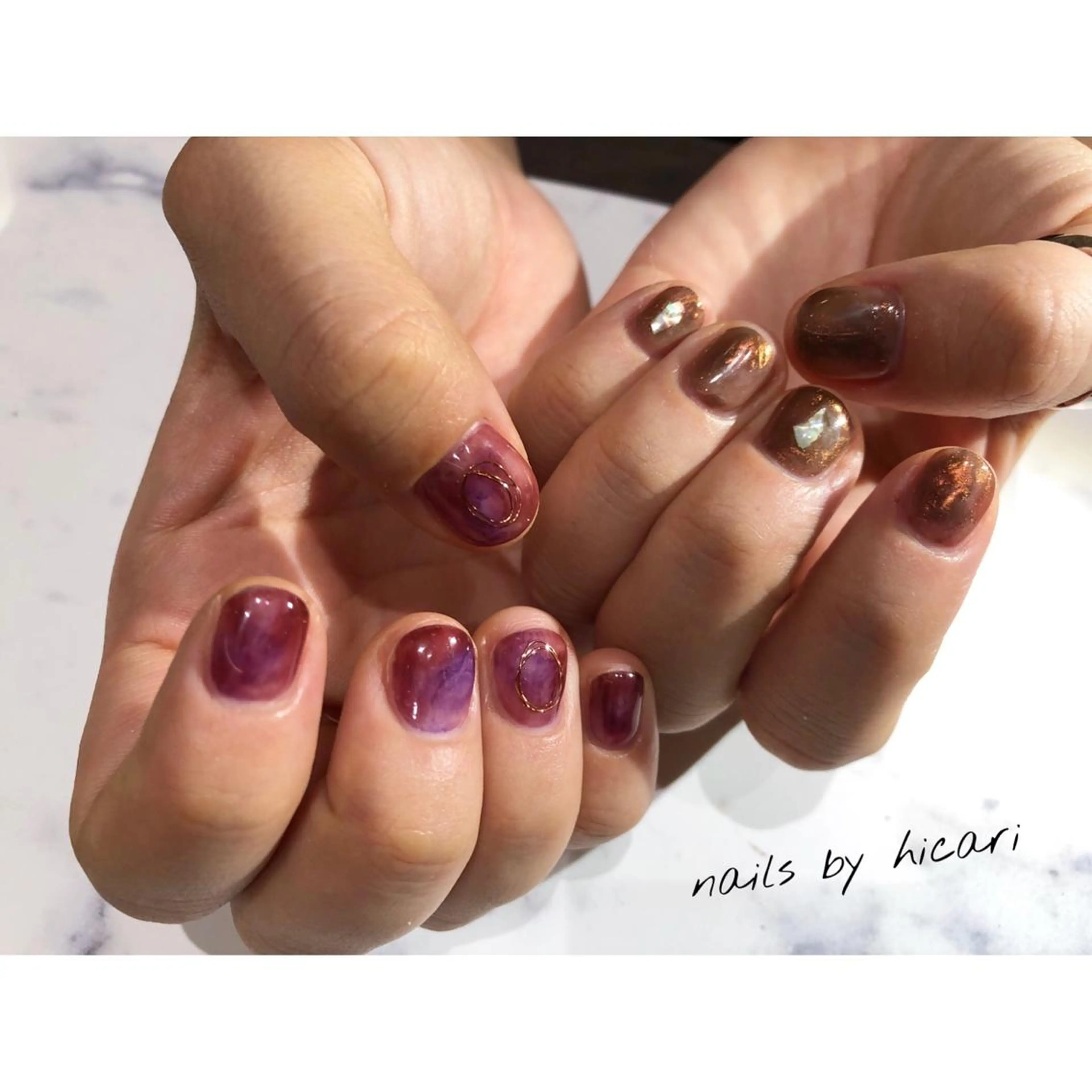 カラー ネイル マツエク・マツパ illum hicariのネイルデザイン