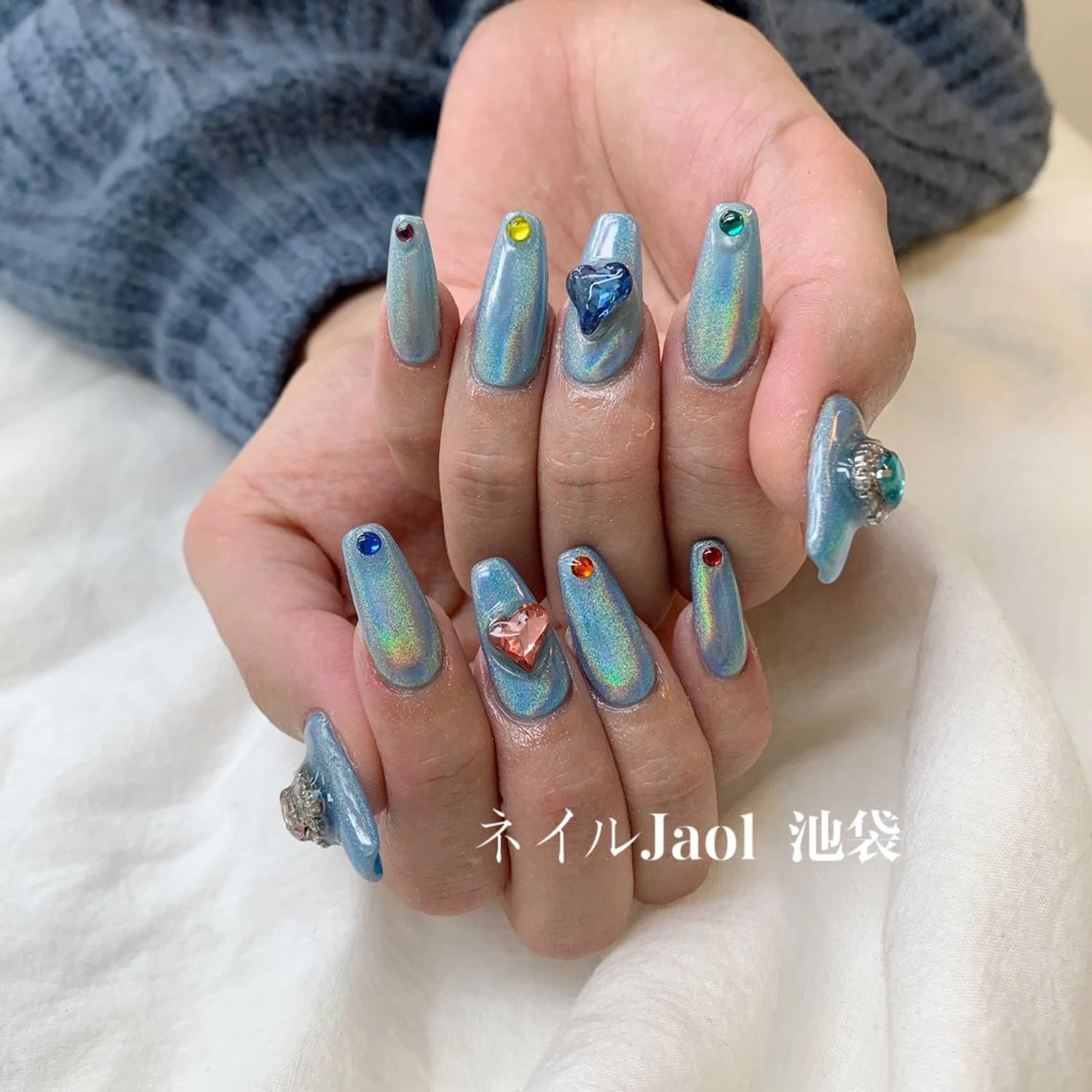 セミロング ハンドネイル ネイルJaol 池袋のネイルデザイン