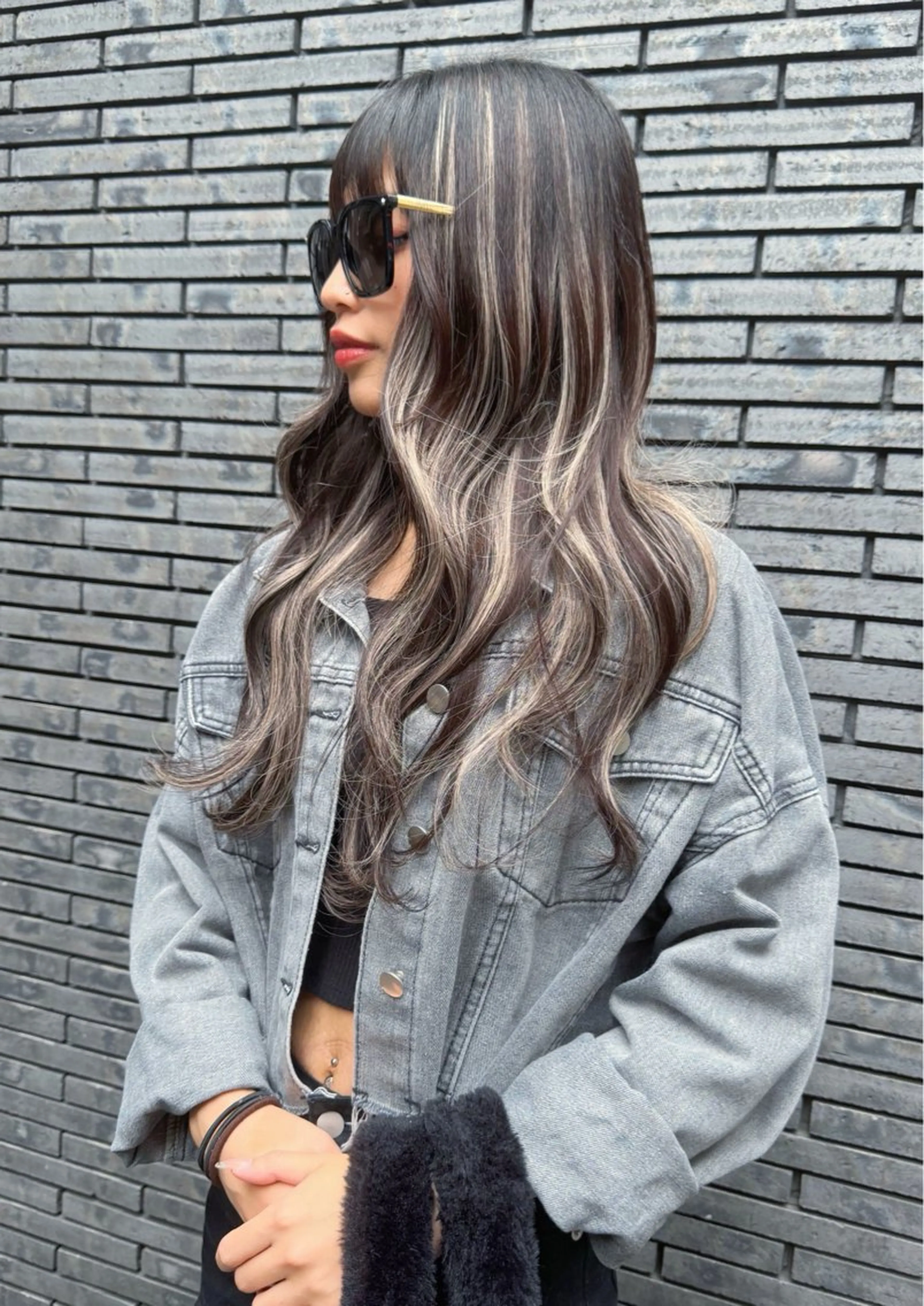 ロング カラー バレイヤージュ エクステ レイヤーカット エクステの神様 ▫️原島ユウヤ▫️のヘアスタイル