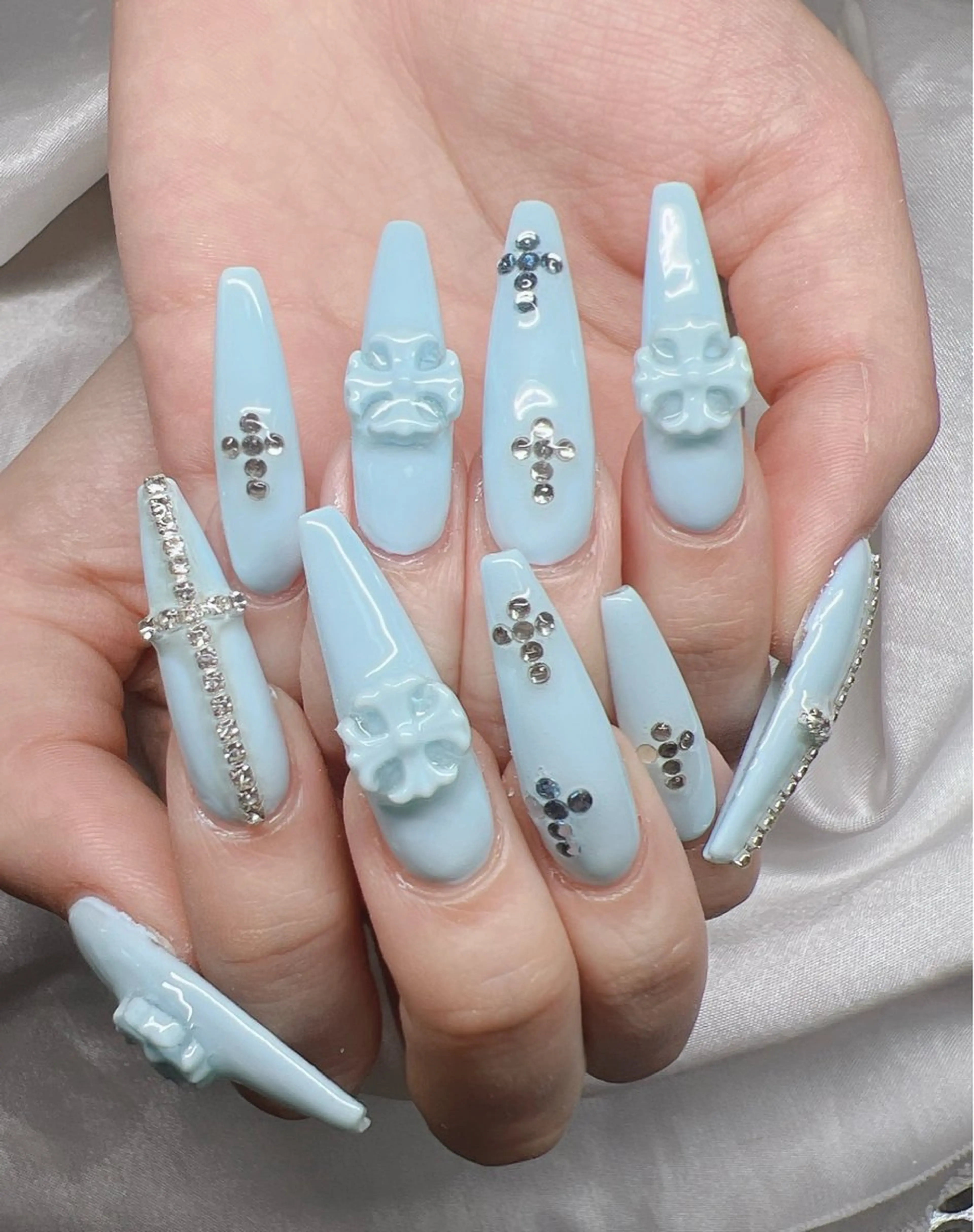 ネイル 長さ出し グラデーション キラキラネイル マグネットネイル ニュアンスネイル Lee Nails チップ長さだし専門店のネイルデザイン