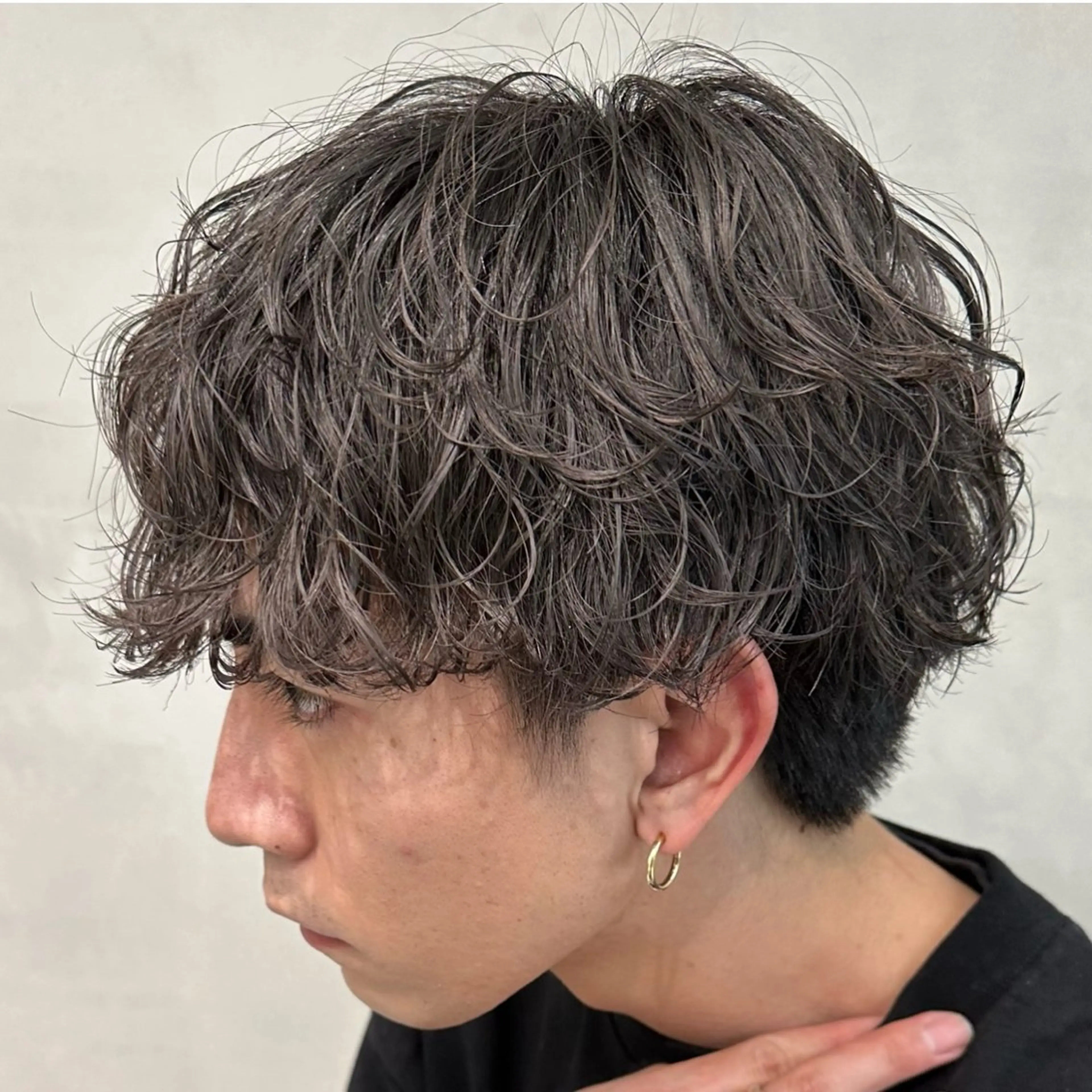 ミディアム パーマ ヘアアレンジ メンズ fifth 石川 凪のヘアスタイル