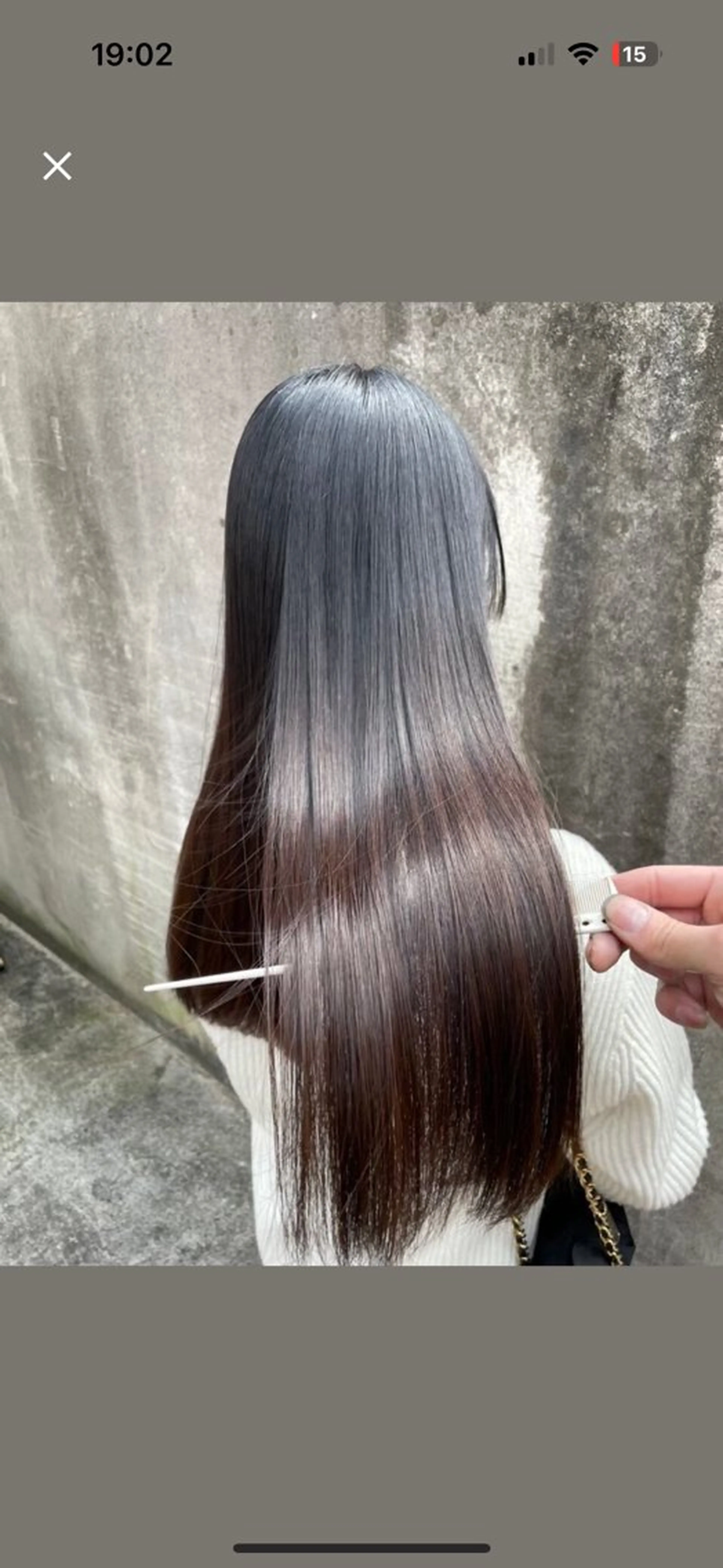 ロング 縮毛矯正 トリートメント センター南　髪質改善 大引　優のヘアスタイル