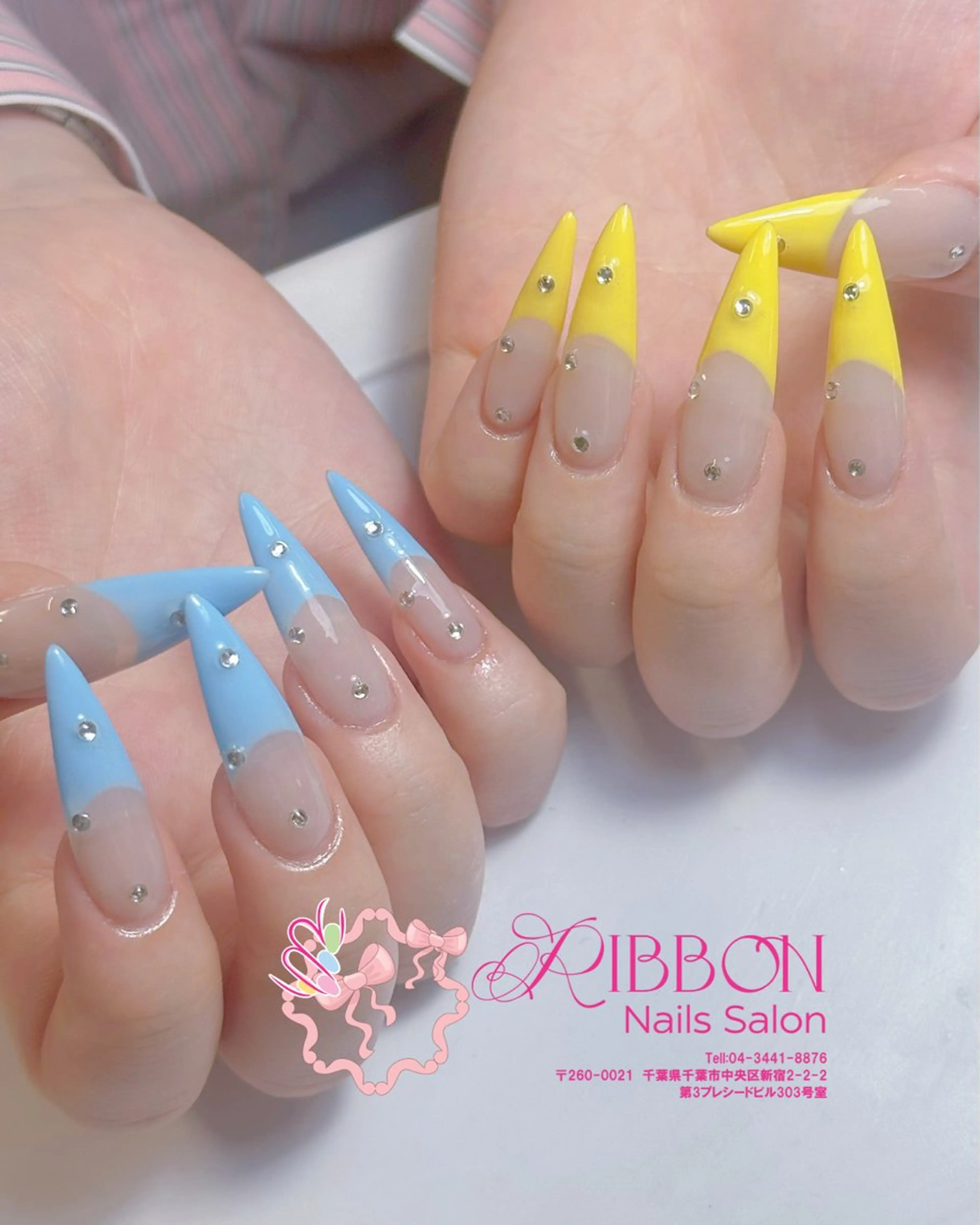 ネイル フレンチネイル ジェルネイル マグネットネイル 持ち込み ニュアンスネイル ハンドネイル Ribbonnail salonのネイルデザイン