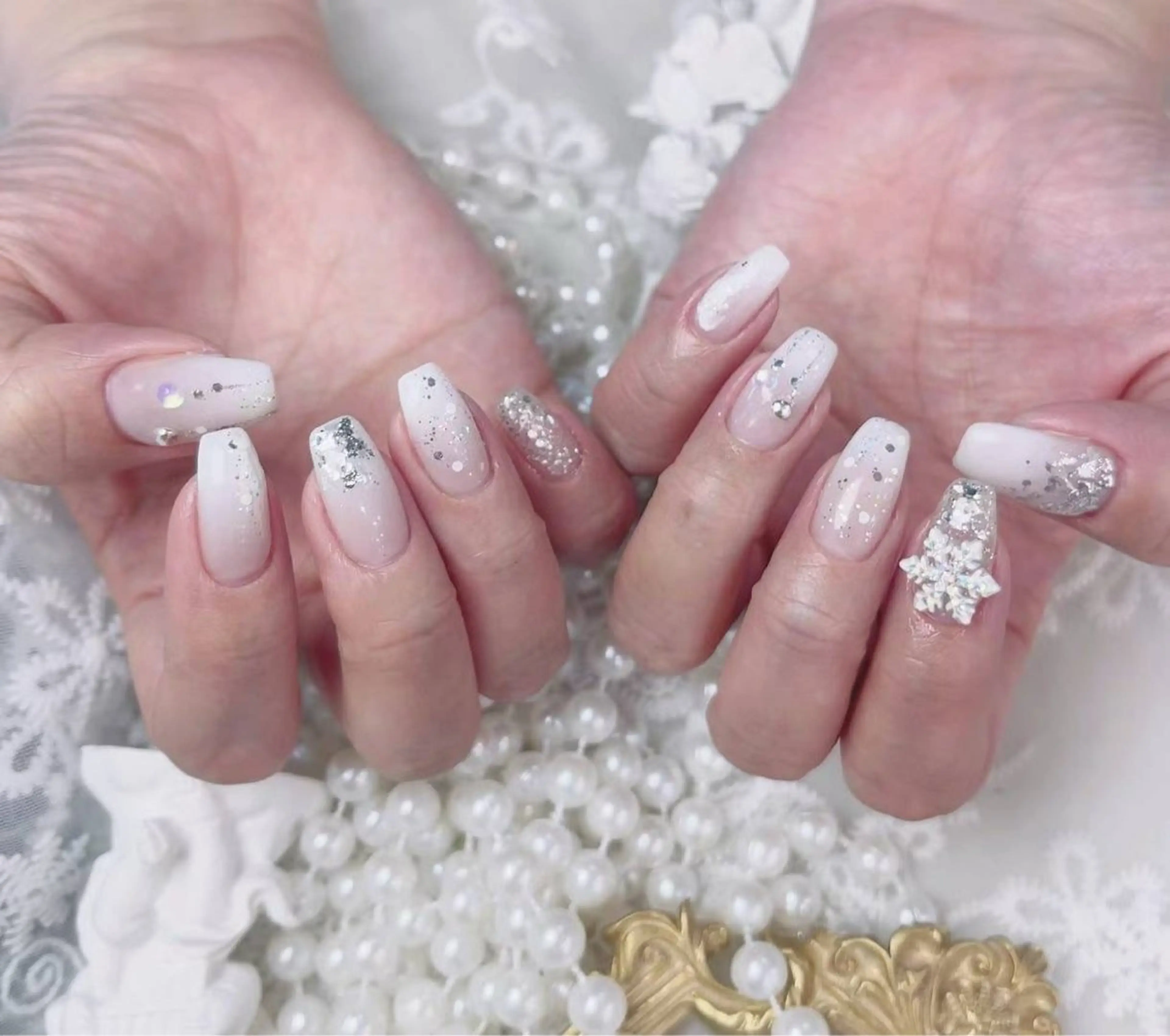 ネイル アートネイル フラワーネイル フットネイル ジェルネイル キラキラネイル Babarla Nailのネイルデザイン