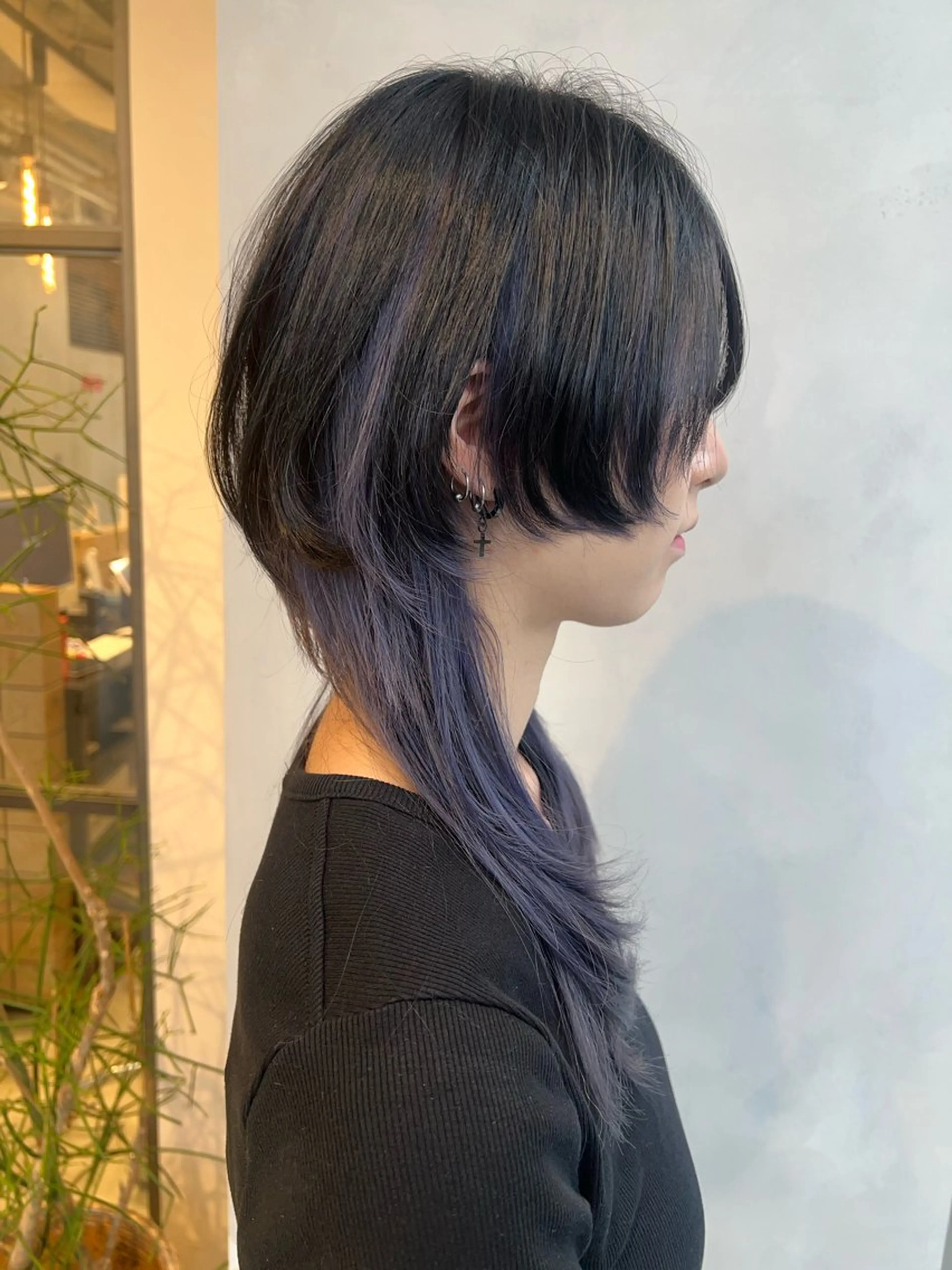 セミロング ウルフカット カット ヘアカラー 渋谷ハイトーン/ デザインカラー阿部のヘアスタイル