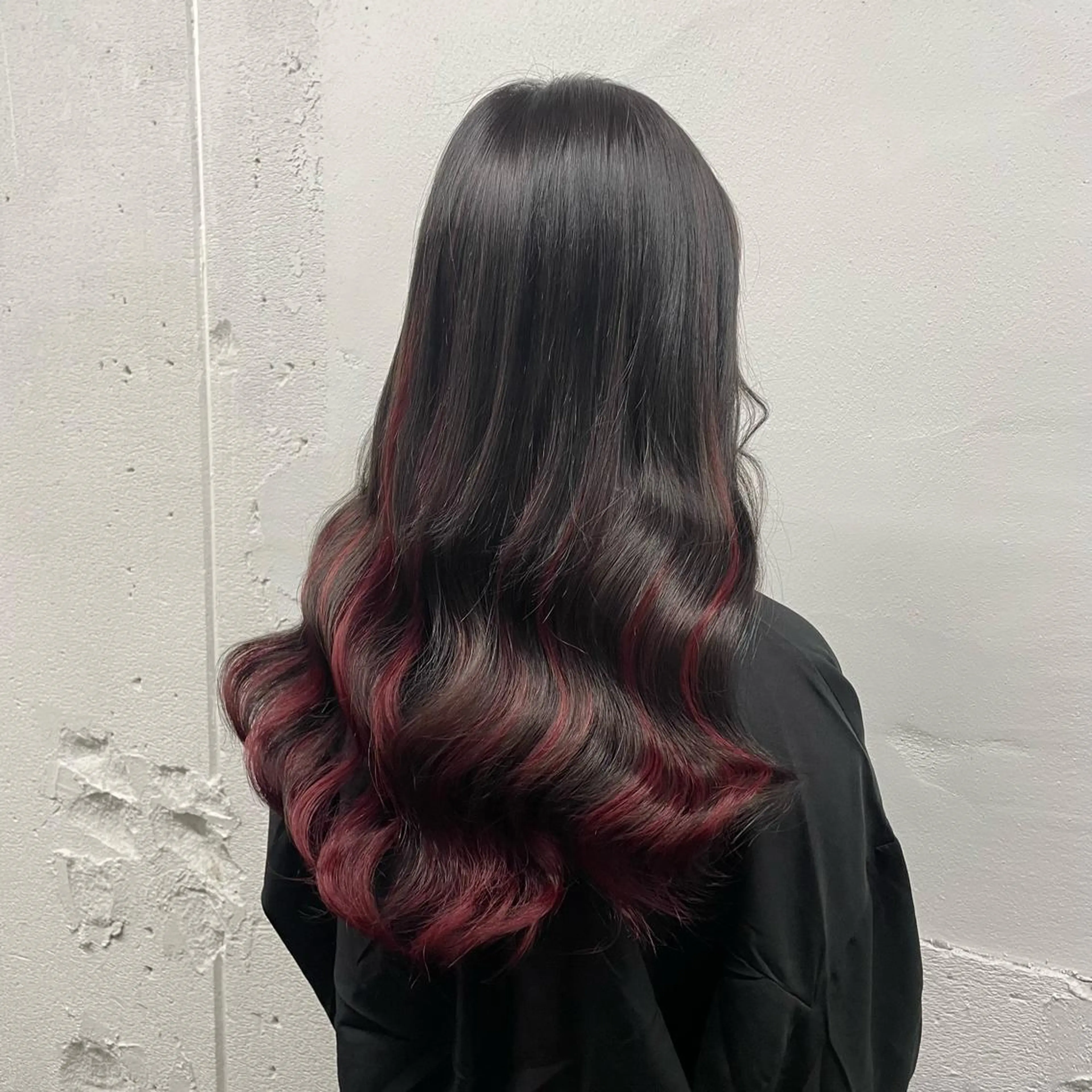 ロング カラー シールエクステ バレイヤージュ ミストバング ダブルカラー  フェイスフレーミング ヘアカラー エクステ 🧡艶髪ちゅるん髪 🫧🧡YUKI❄️のヘアスタイル