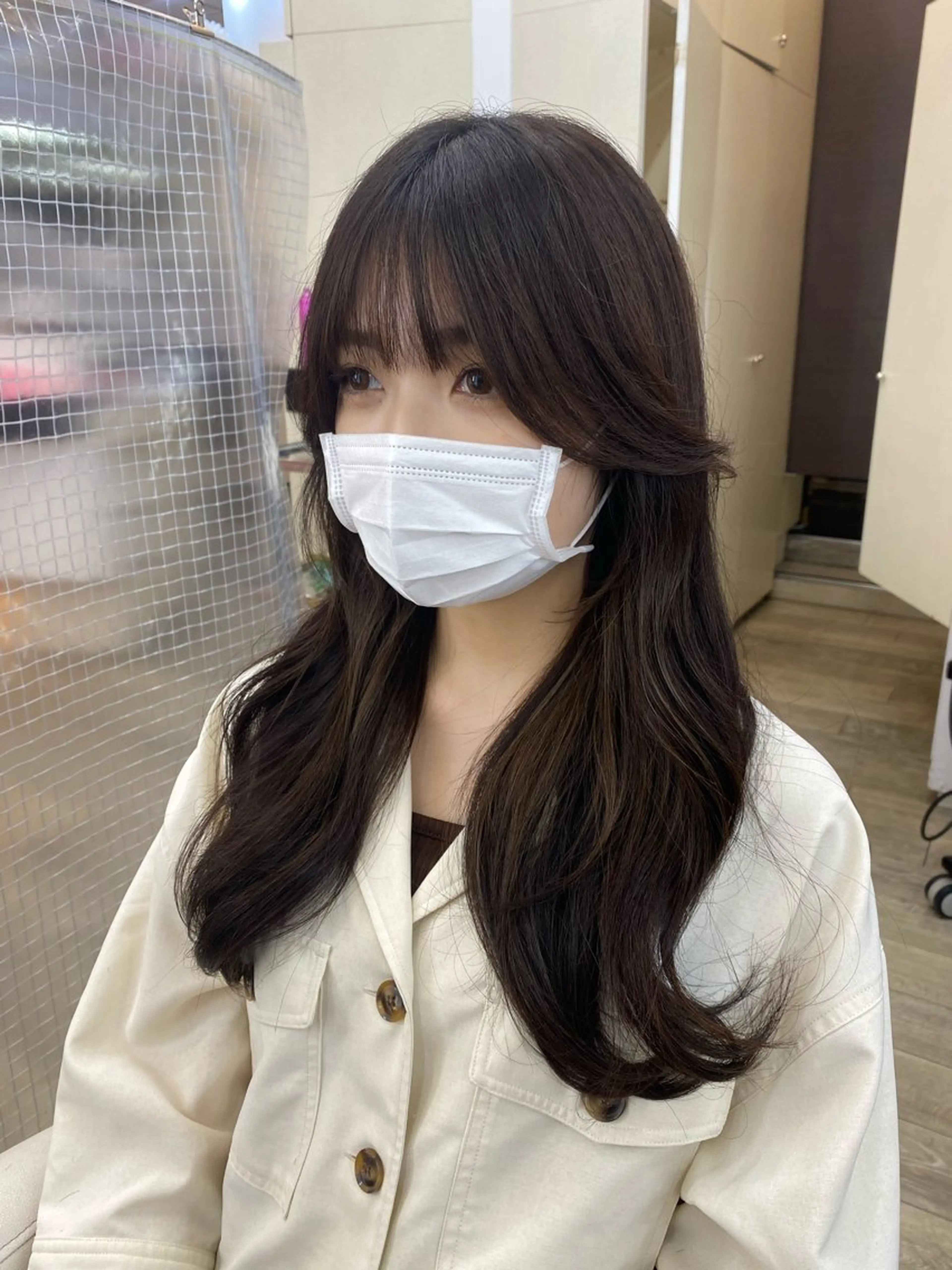 ロング くびれヘア 顔まわりレイヤー 顔周りカット 韓国風ヘア レイヤーカット カット トリートメント 市川 博紀 店長のヘアスタイル
