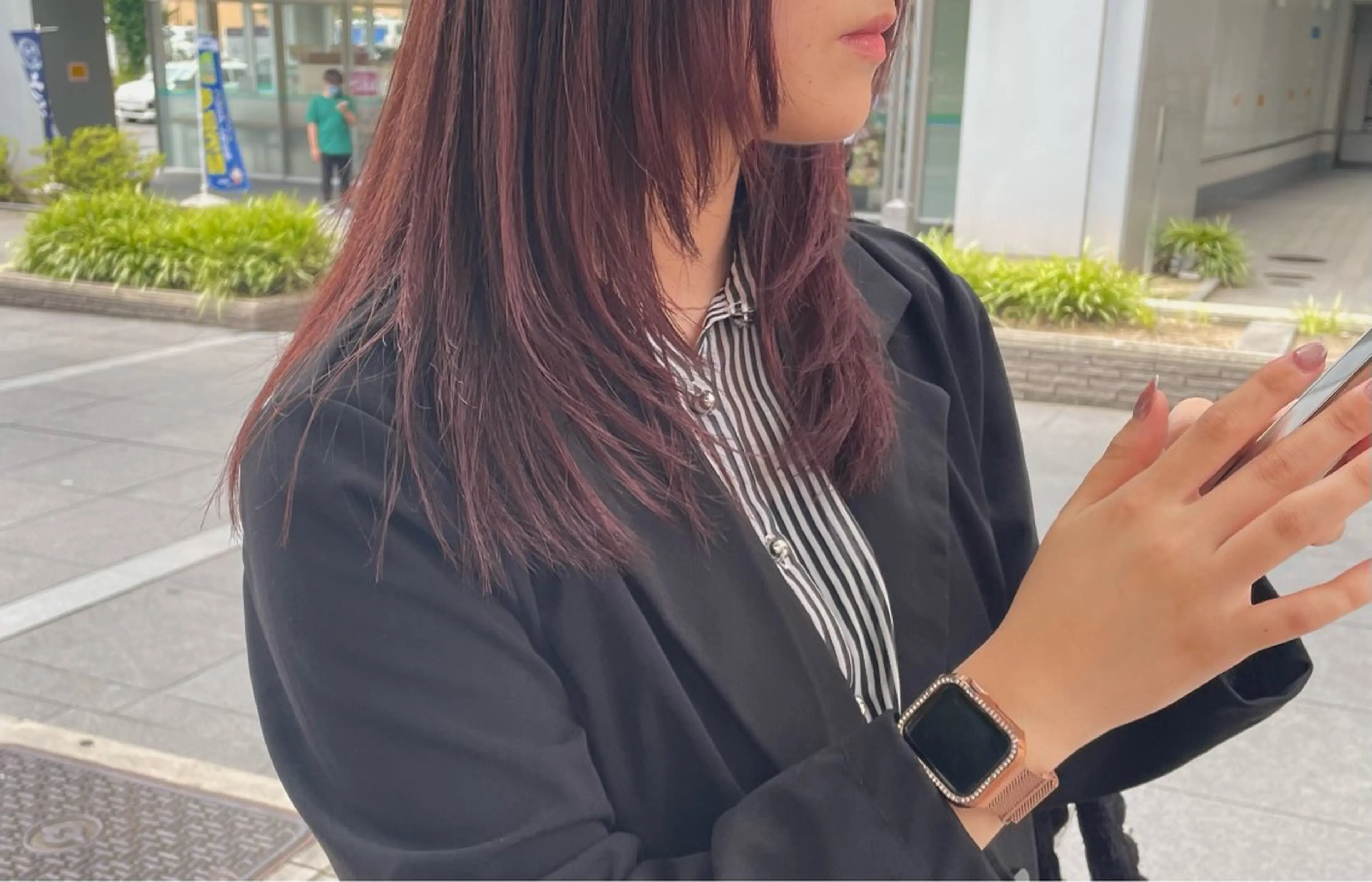 セミロング カラー レイヤーカット 💝ブリーチ ショート/れい💝のヘアスタイル