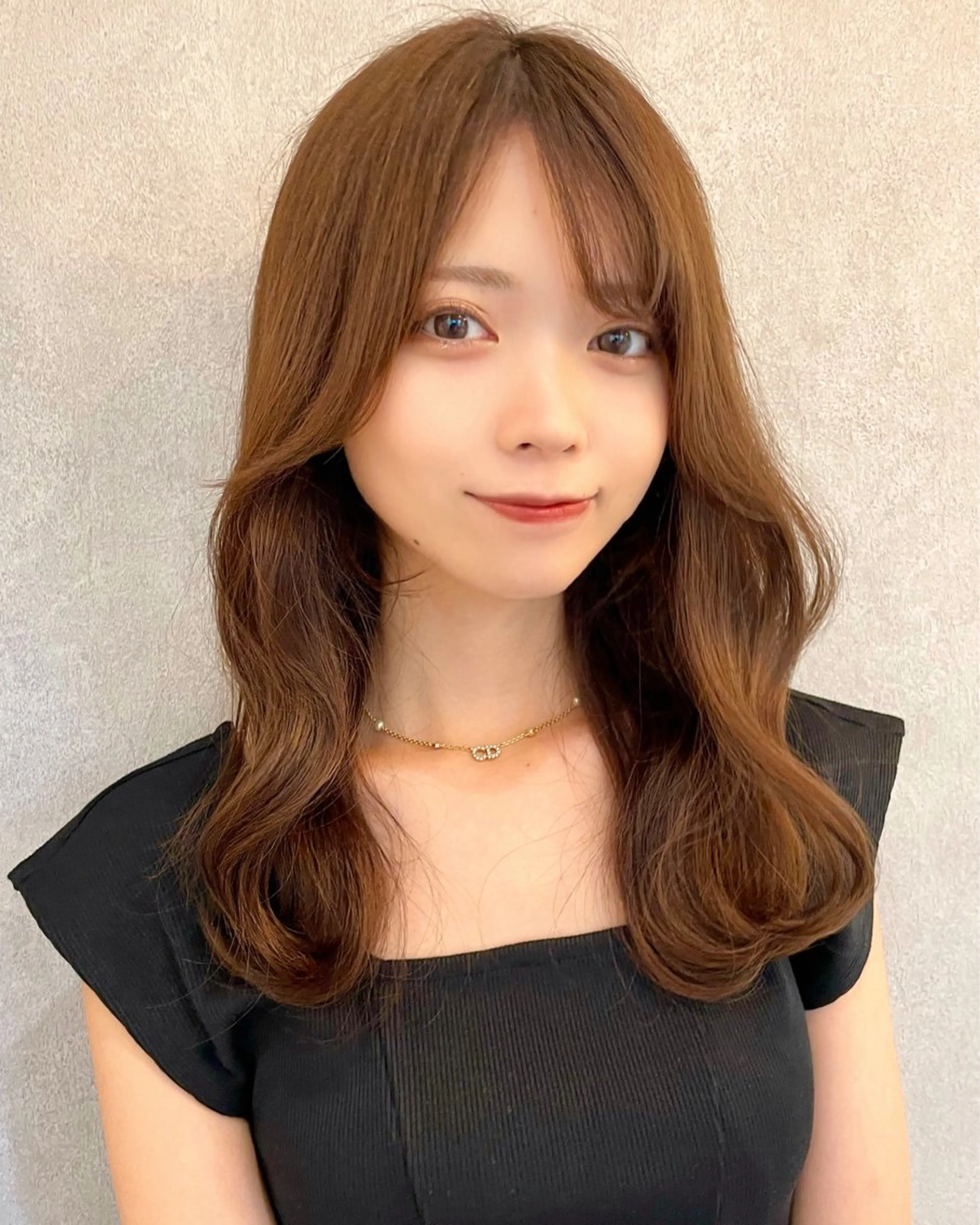 セミロング カラー カット ヘアカラー 韓国ヘア🤍顔周り/ 髪質改善✨/林遼一郎のヘアスタイル