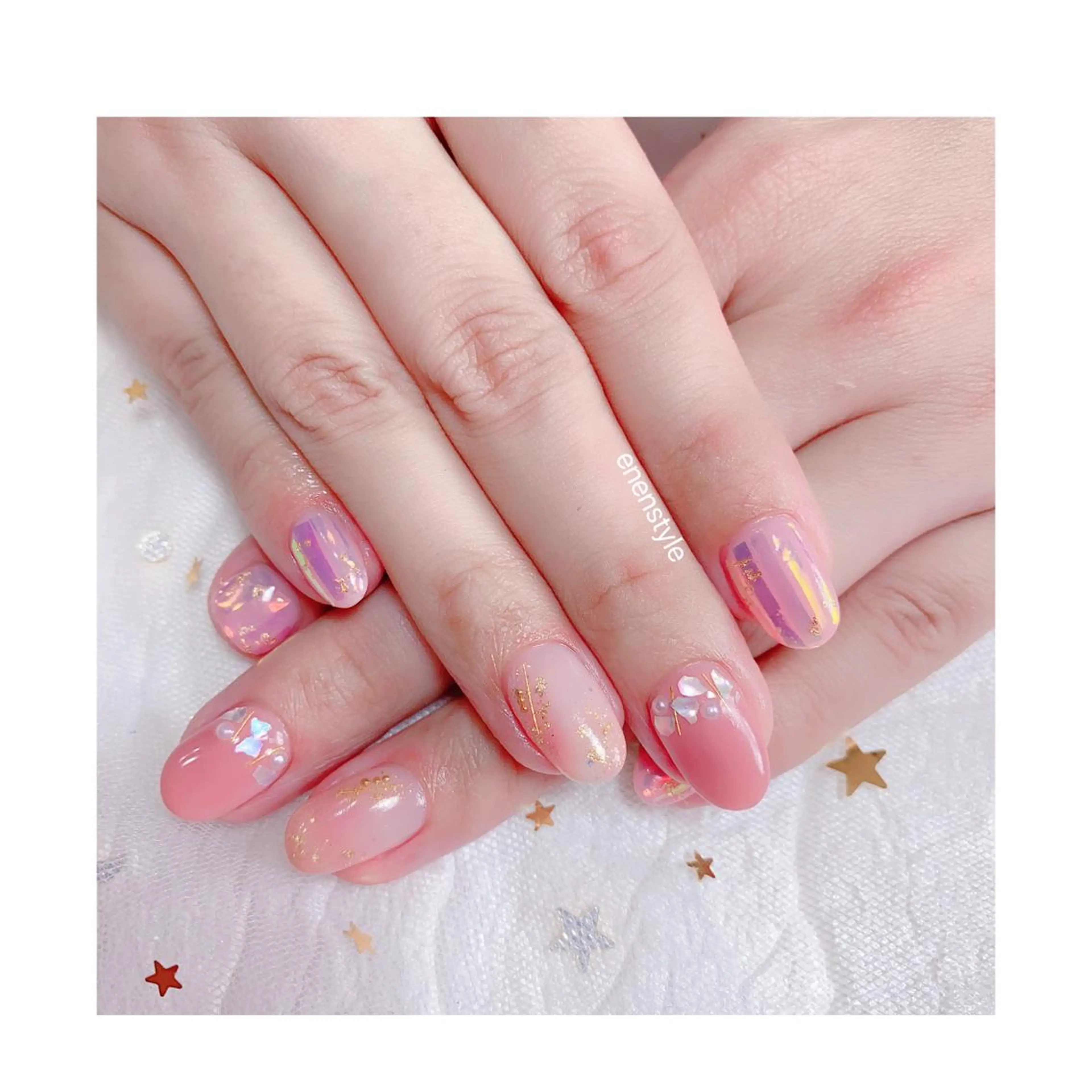 ショート ネイル ジェルネイル ニュアンスネイル オフィスネイル ワンカラーネイル パラジェル ハンドネイル 👑enen style👑のネイルデザイン