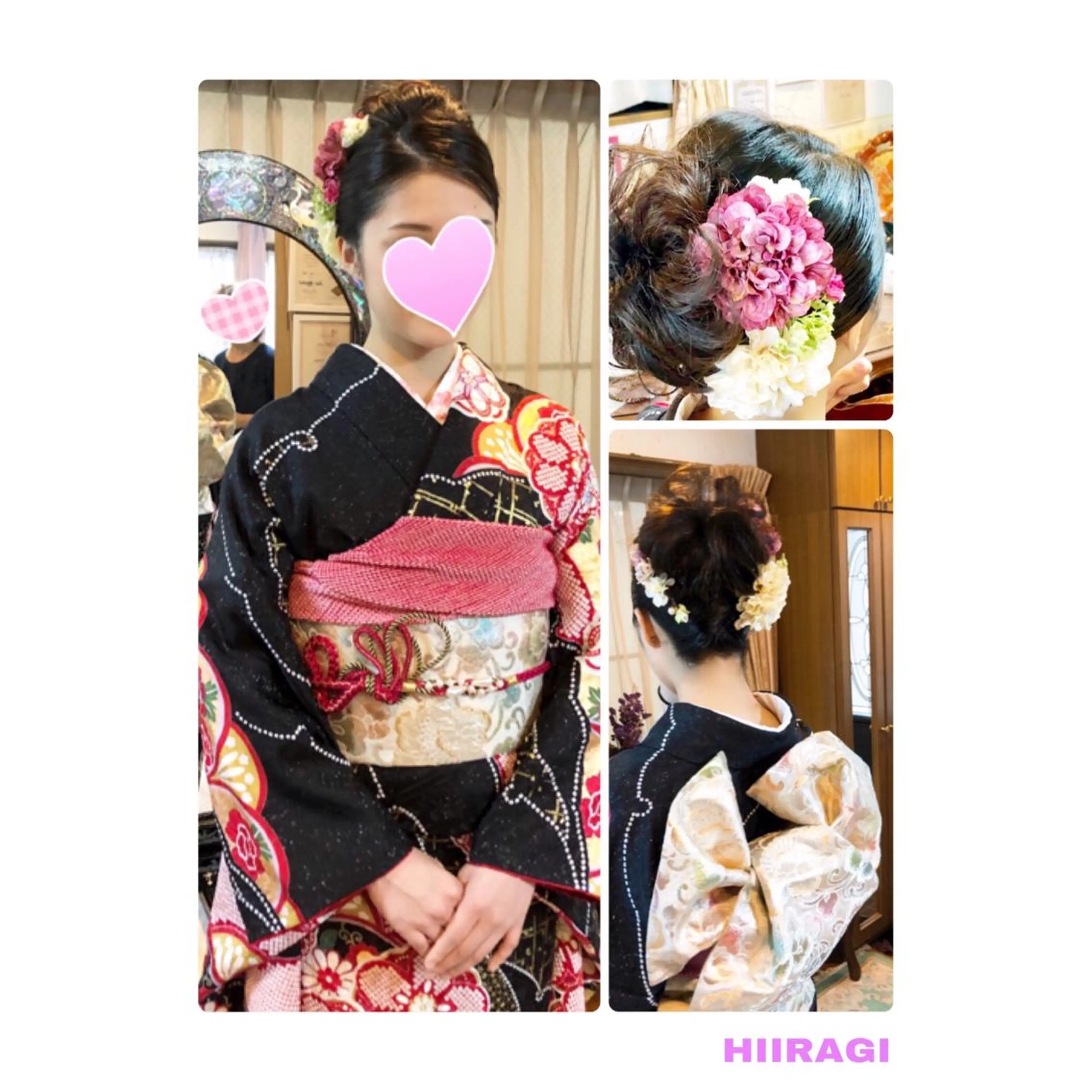 ヘアアレンジ 着付け 美容室 HIIRAGIのマツエク・マツパデザイン
