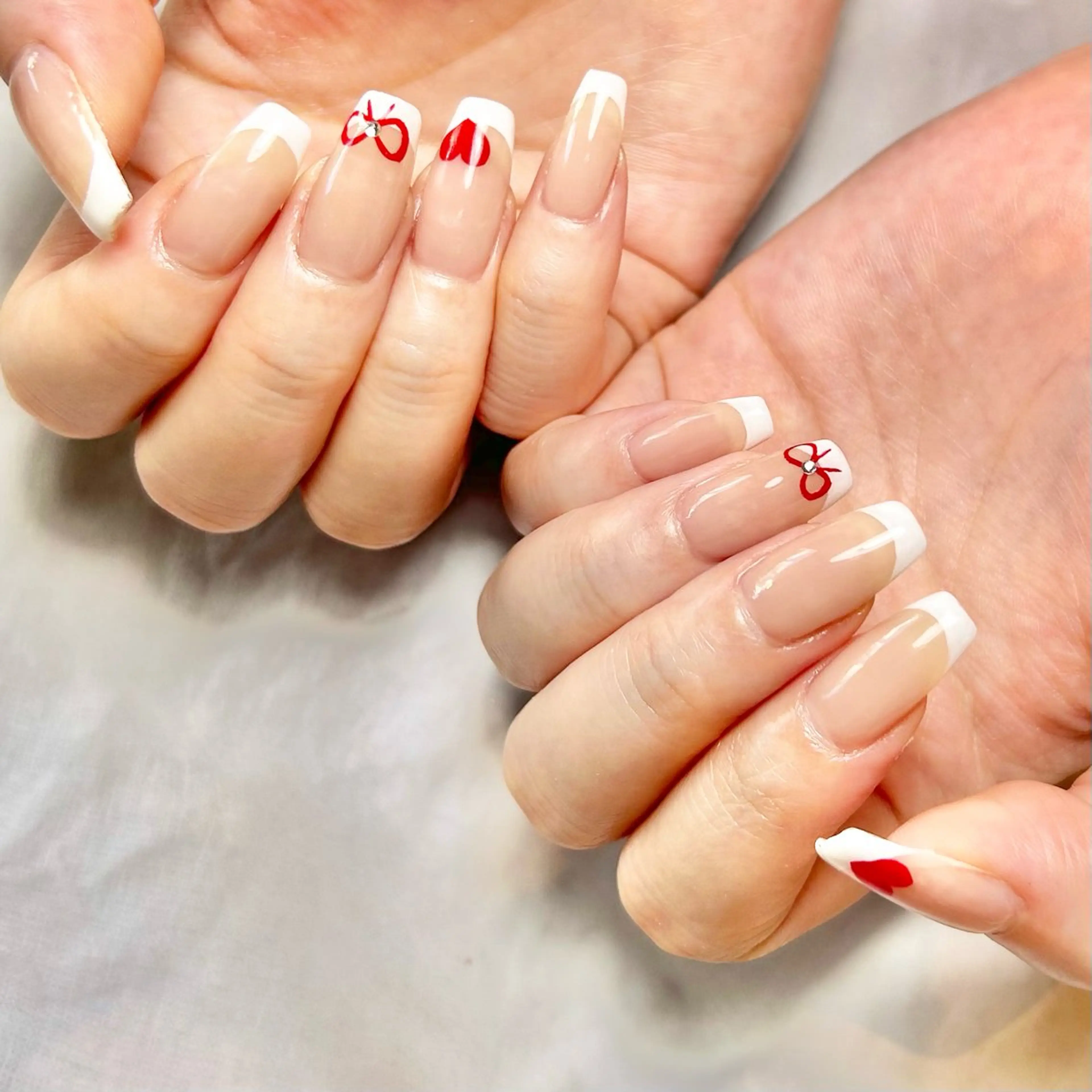 ネイル 持ち込み 赤色 ハンドネイル Reflection marikoのネイルデザイン