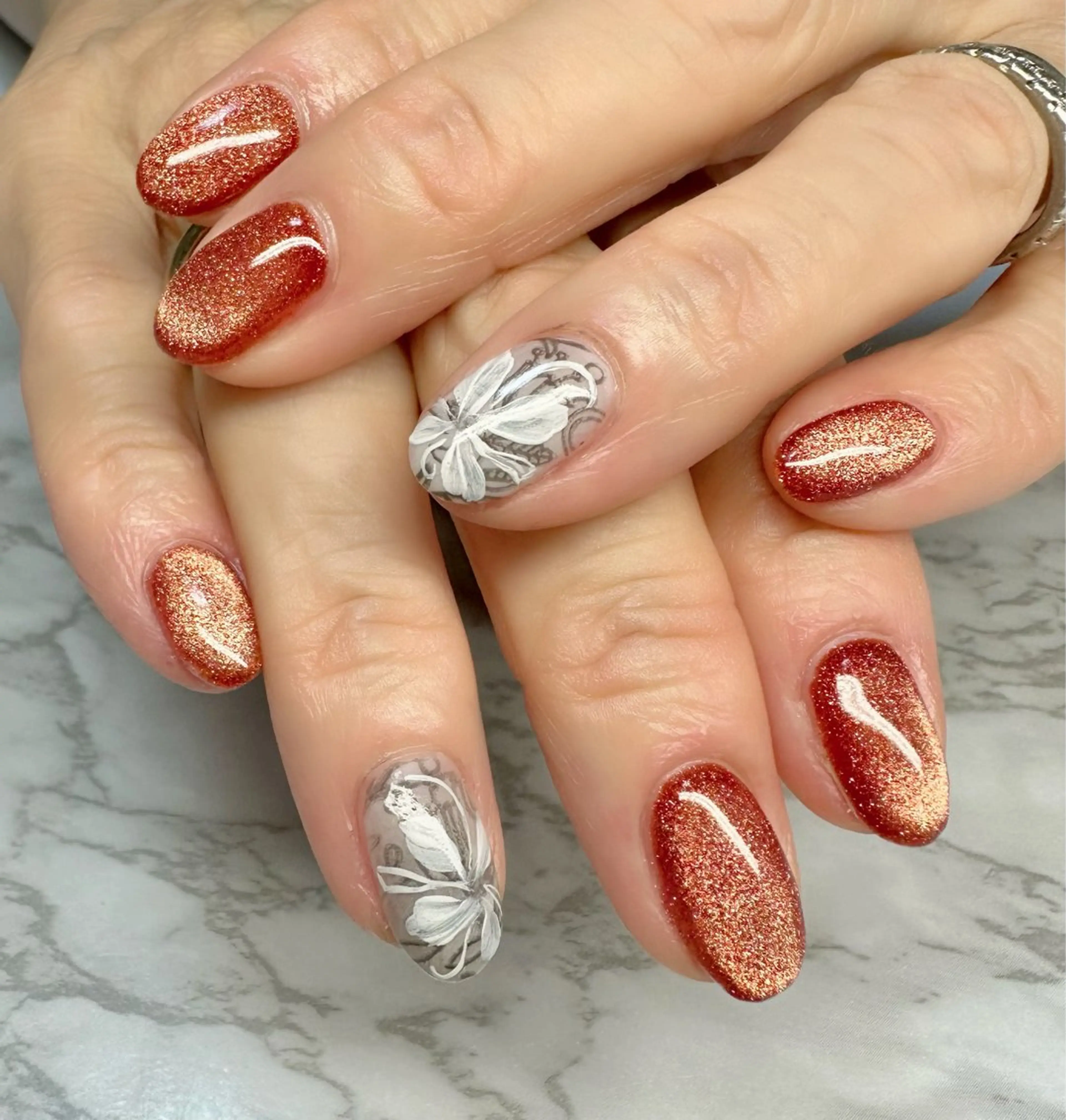 ネイル アートネイル オーロラネイル マグネットネイル ニュアンスネイル M.N_ nailのネイルデザイン