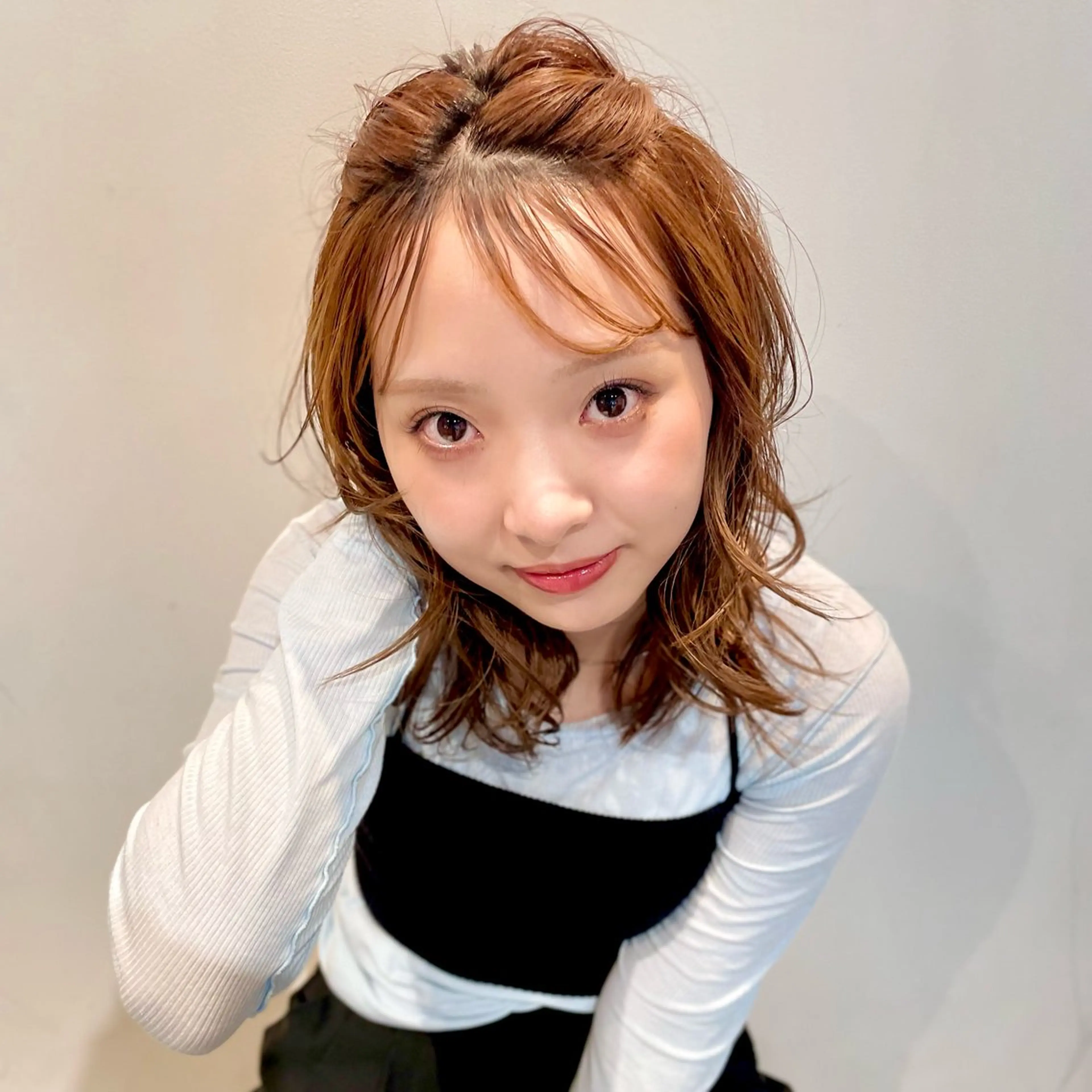 ミディアム なかがきはな/ボブ/ レイヤー/パーマのヘアスタイル