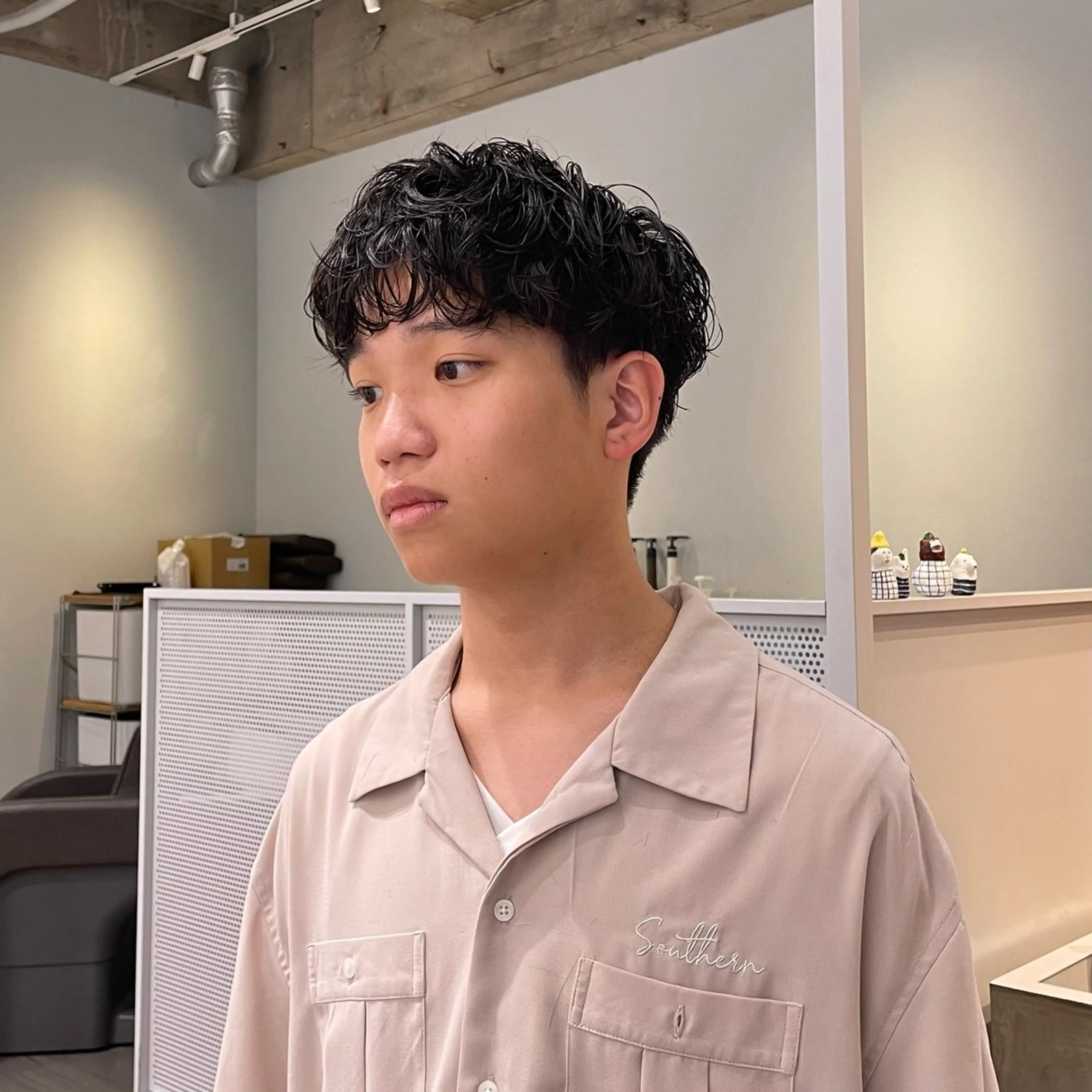 パーマ メンズ ヘアカラー いまかわ ゆなのヘアスタイル