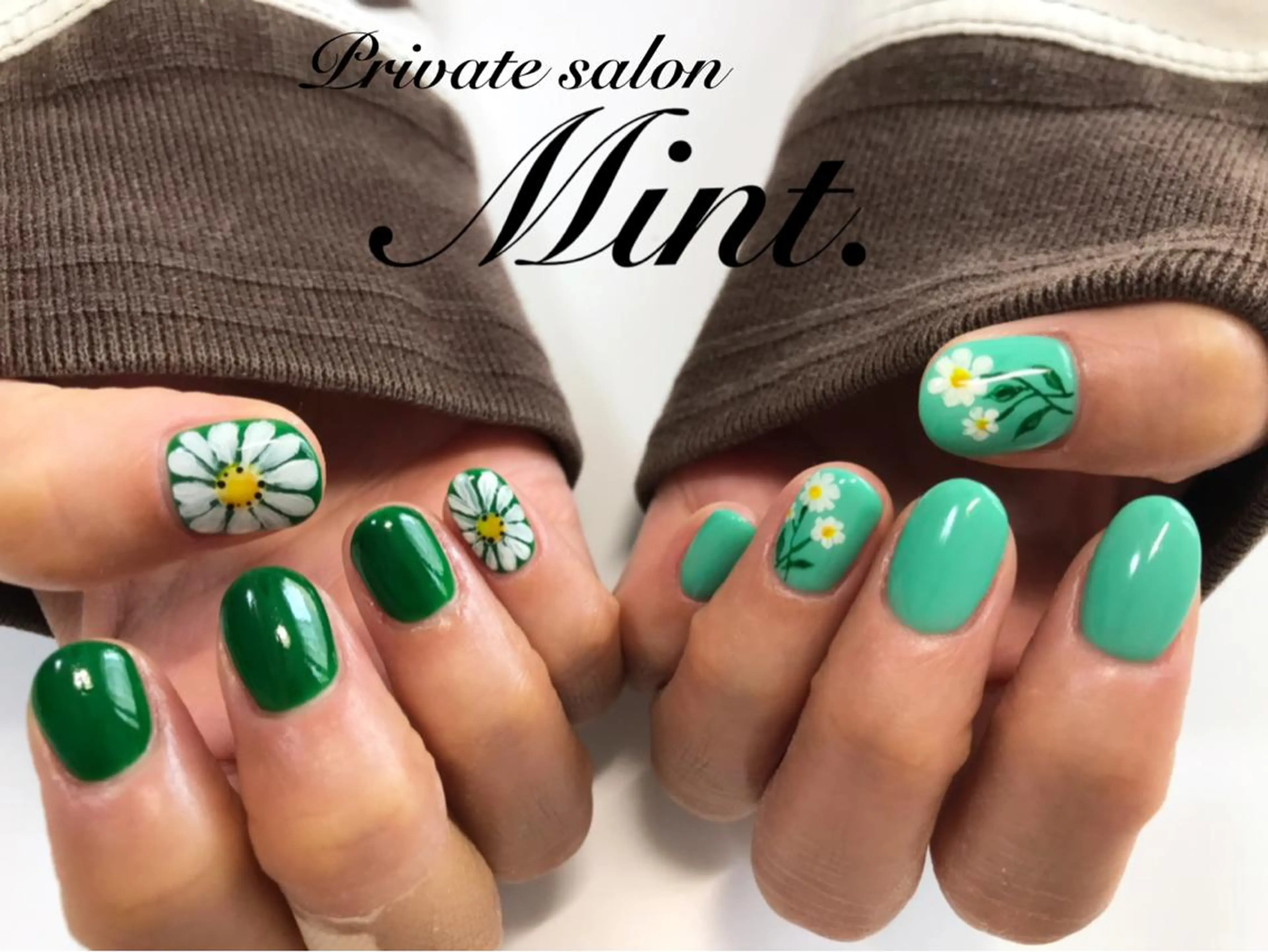 ショート ネイル アートネイル ジェルネイル ぷっくりネイル ハンドネイル Mint. nailのネイルデザイン