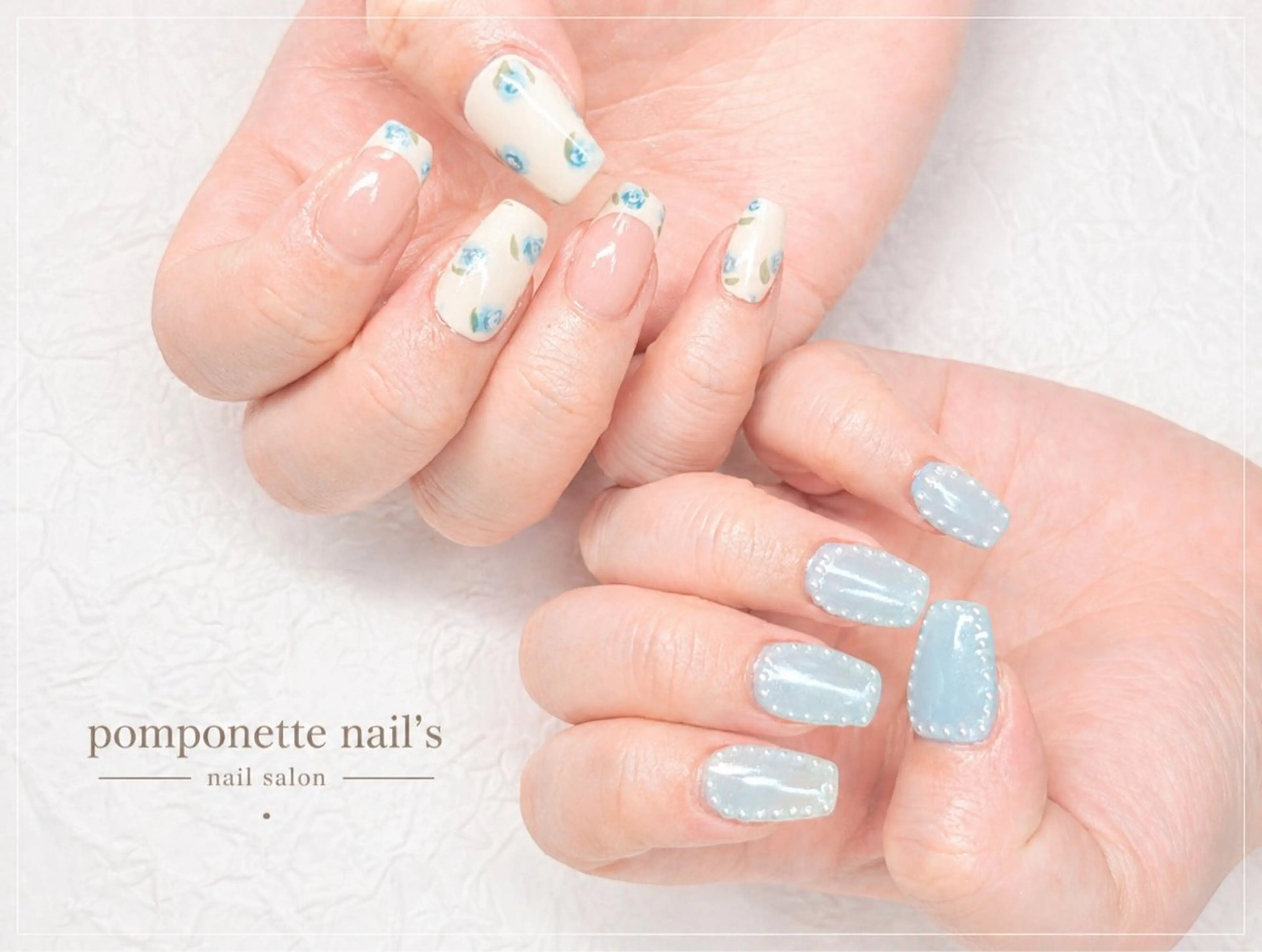 ネイル フラワーネイル フレンチネイル ガーリー 韓国ネイル レース nailist yuiのネイルデザイン