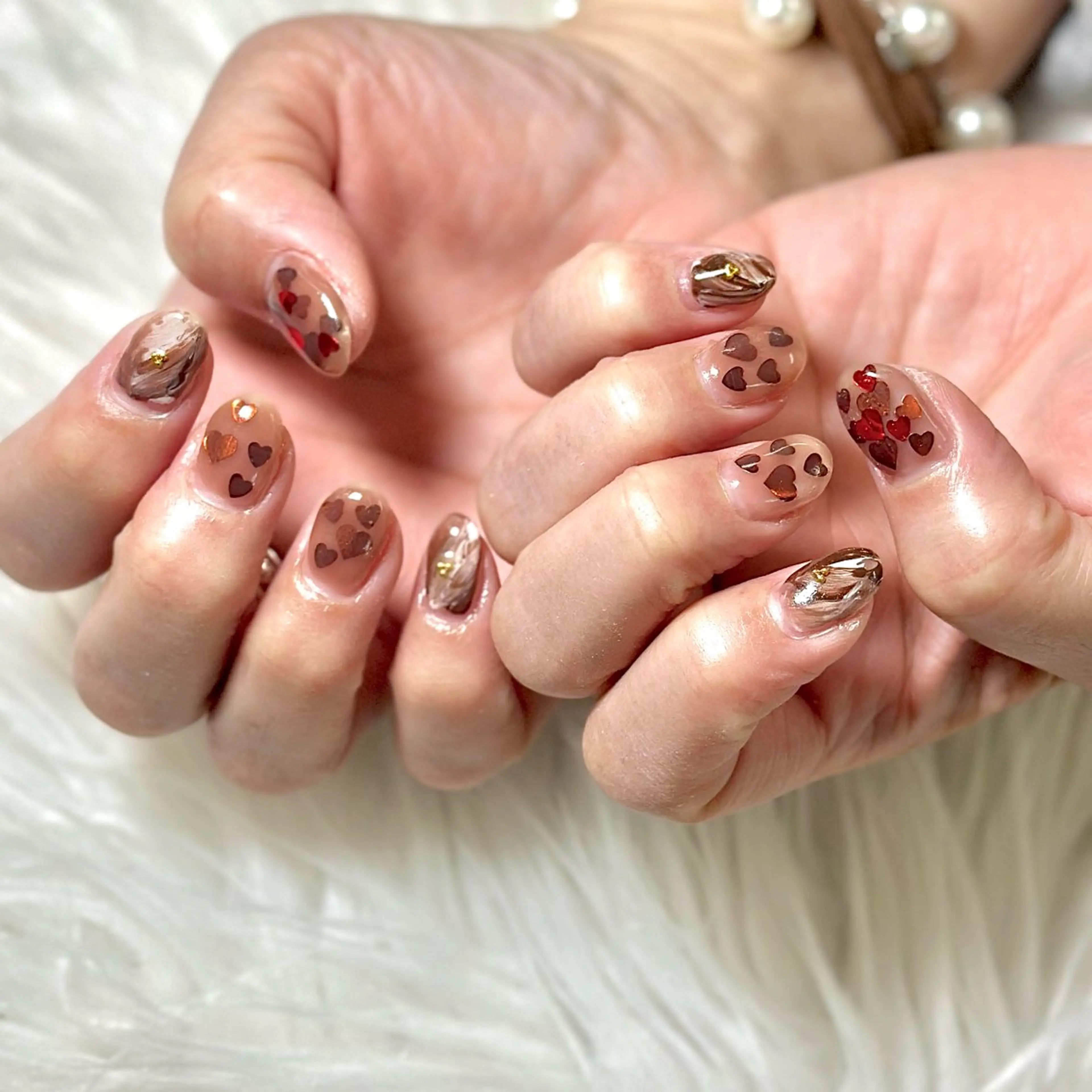 ネイル バレンタイン ハンドネイル Heartnail Hino Reinaのネイルデザイン