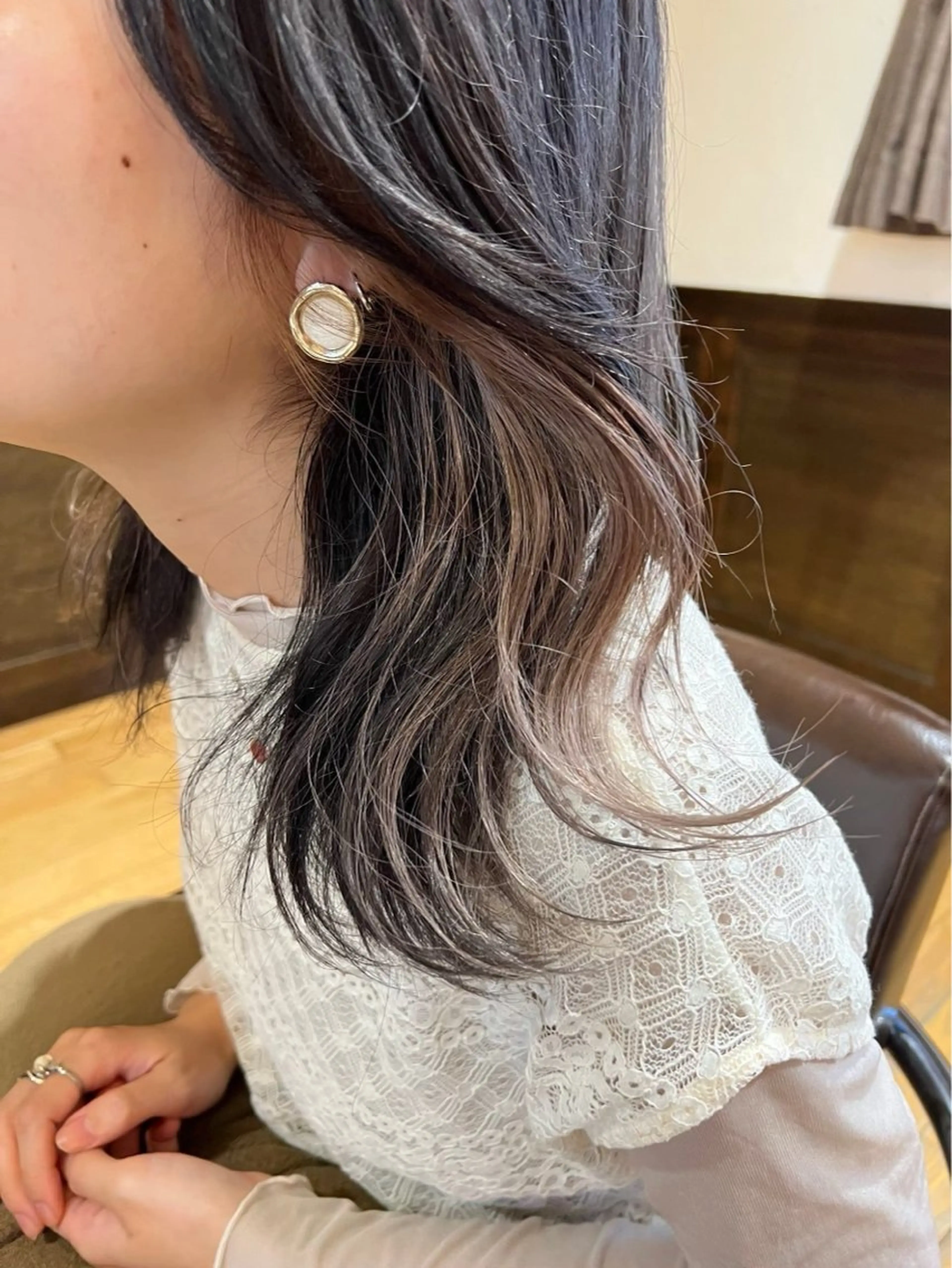 セミロング カット ヘアカラー トリートメント 艶カラー/ 縮毛矯正/いくの👒のヘアスタイル