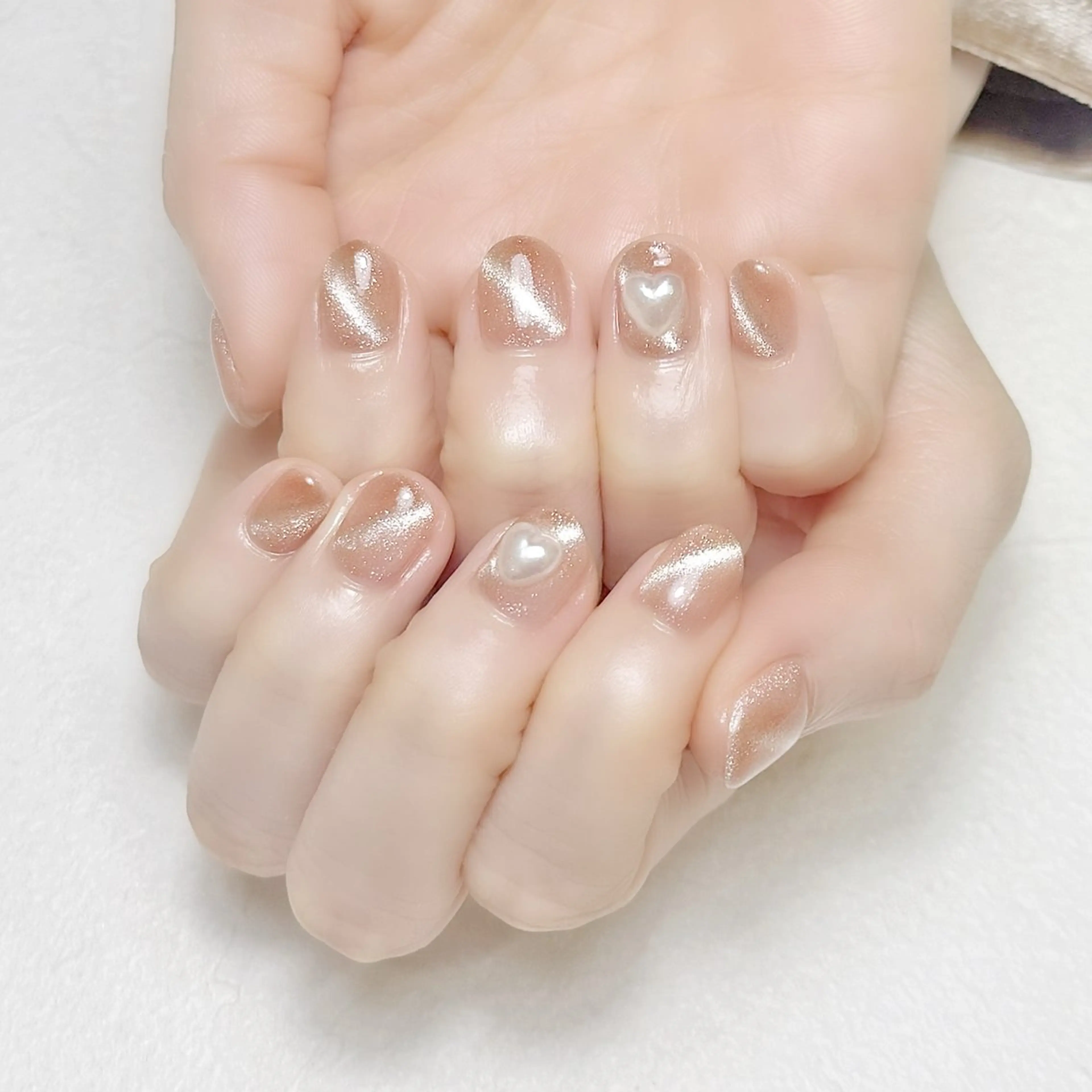 ネイル ハート マグネットネイル オフィスネイル rouse nail RISATOのネイルデザイン