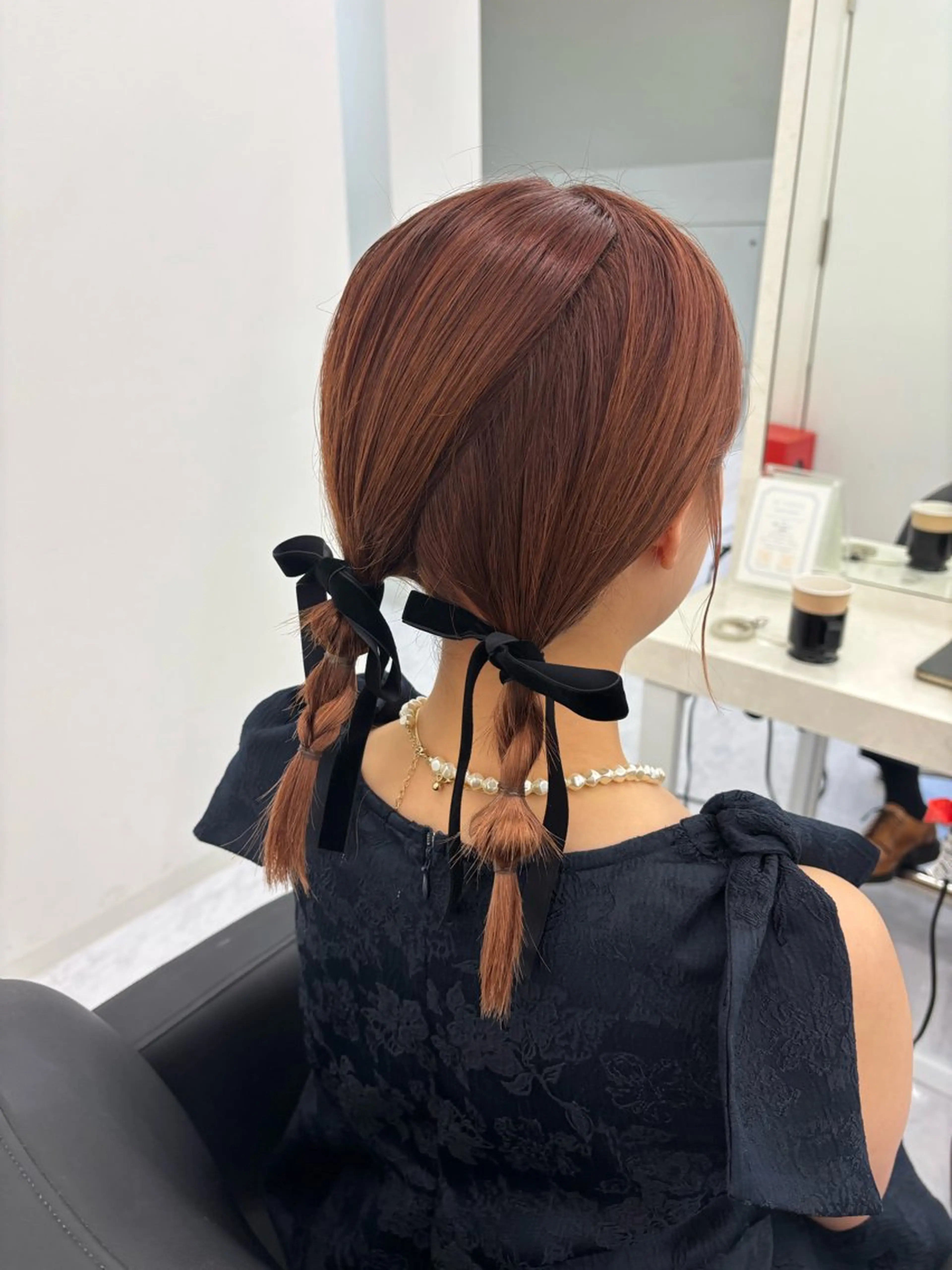 ミディアム ヘアアレンジ 結婚式・ブライダル デート ヘアセット Ayano‪‪🎀似 合わせ×透明感🎀のヘアスタイル