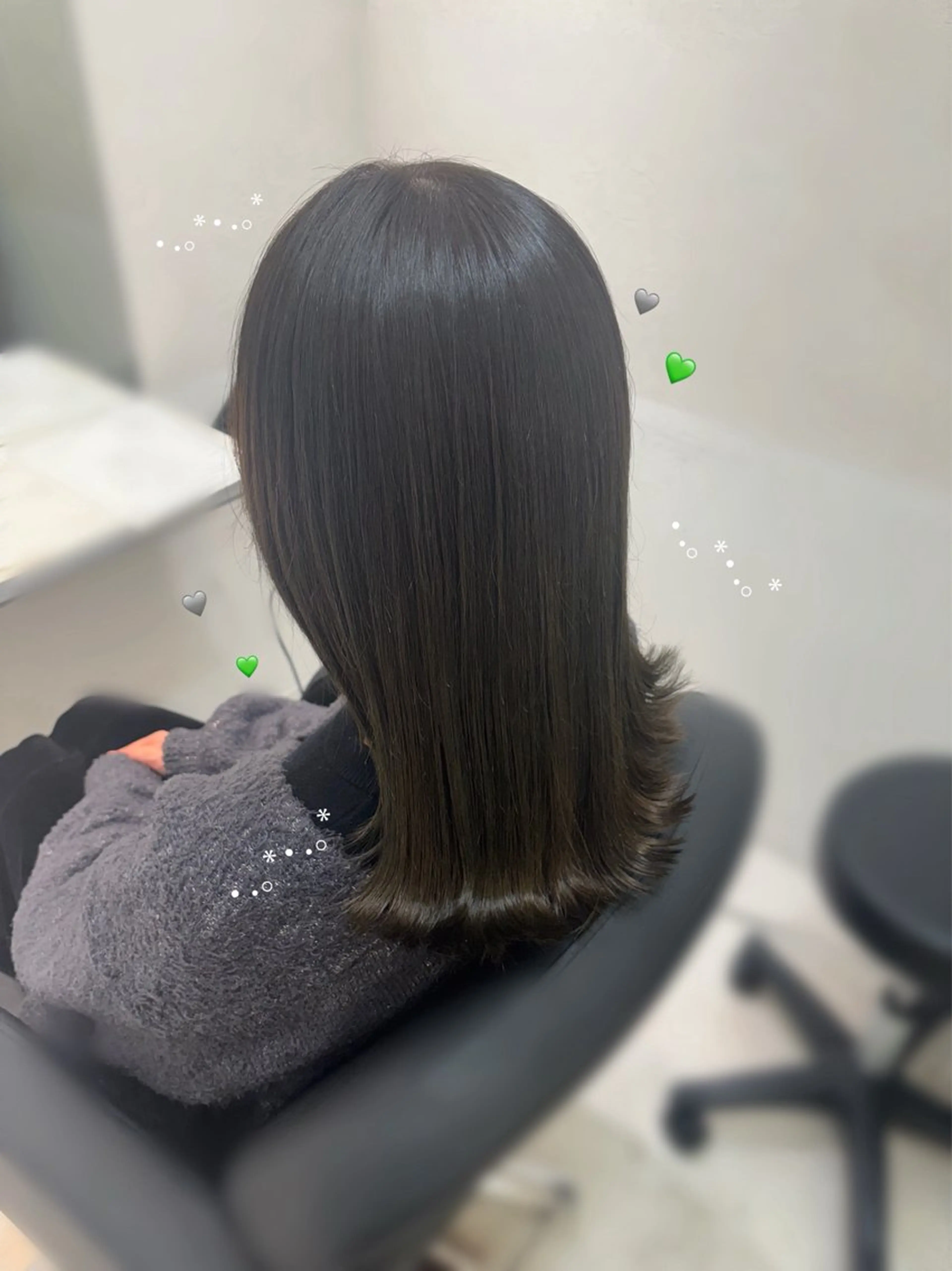 ミディアム カット ヘアカラー トリートメント ボブ/顔周りレイヤー asuka🫧のヘアスタイル