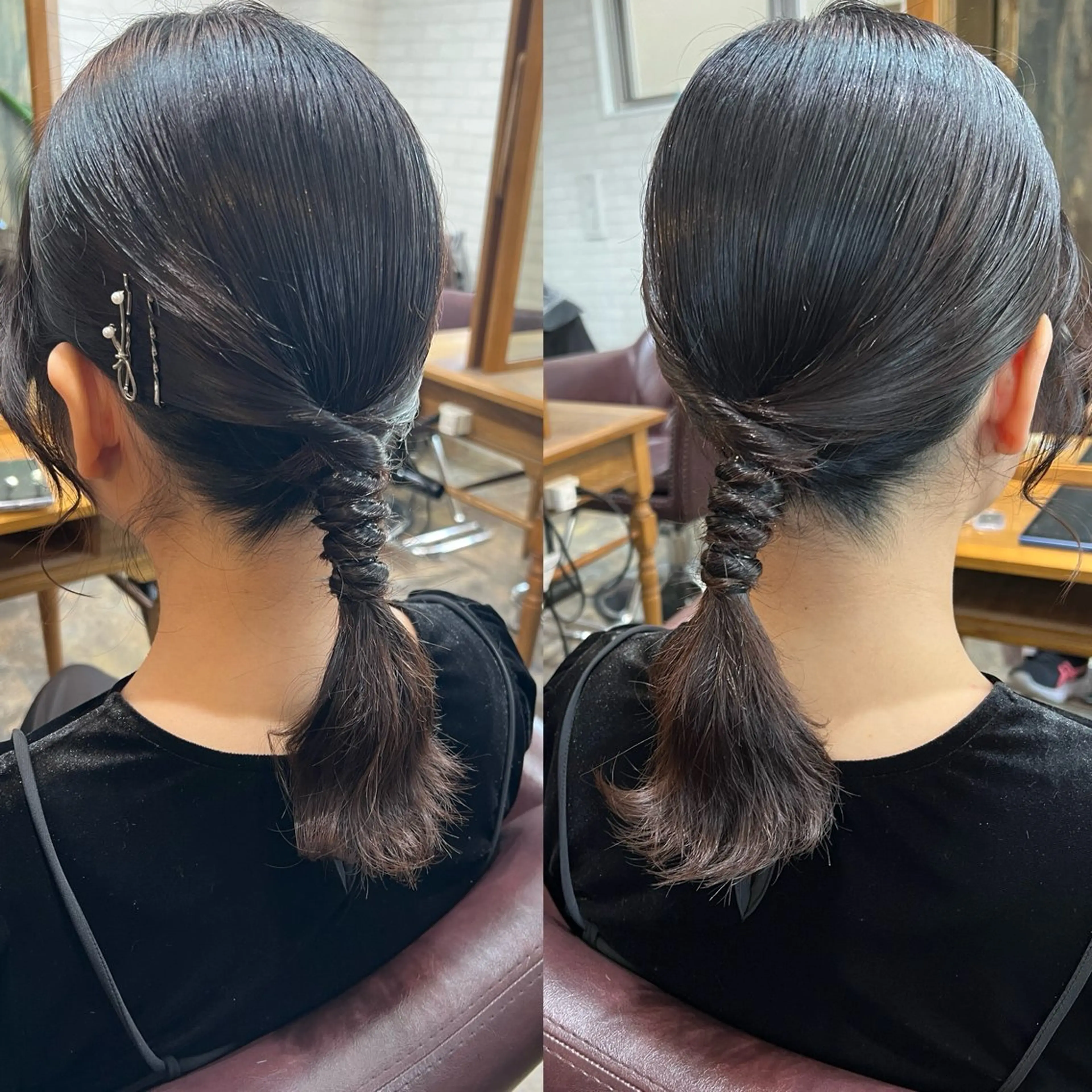 セミロング ヘアセット みやもと まなみのヘアスタイル