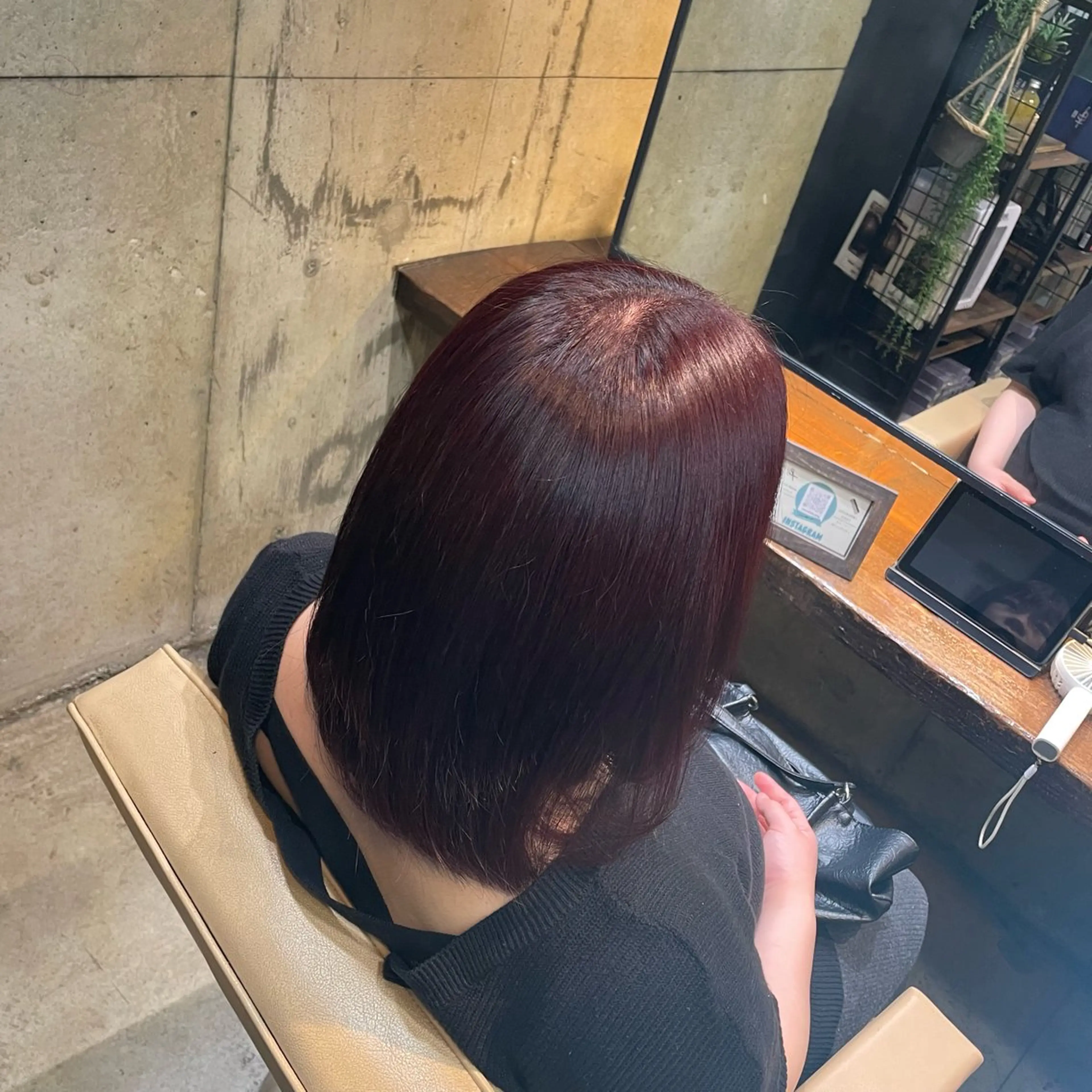 ミディアム カラー ブリーチ ブリーチなしカラー 江戸川区reine 舜也のヘアスタイル