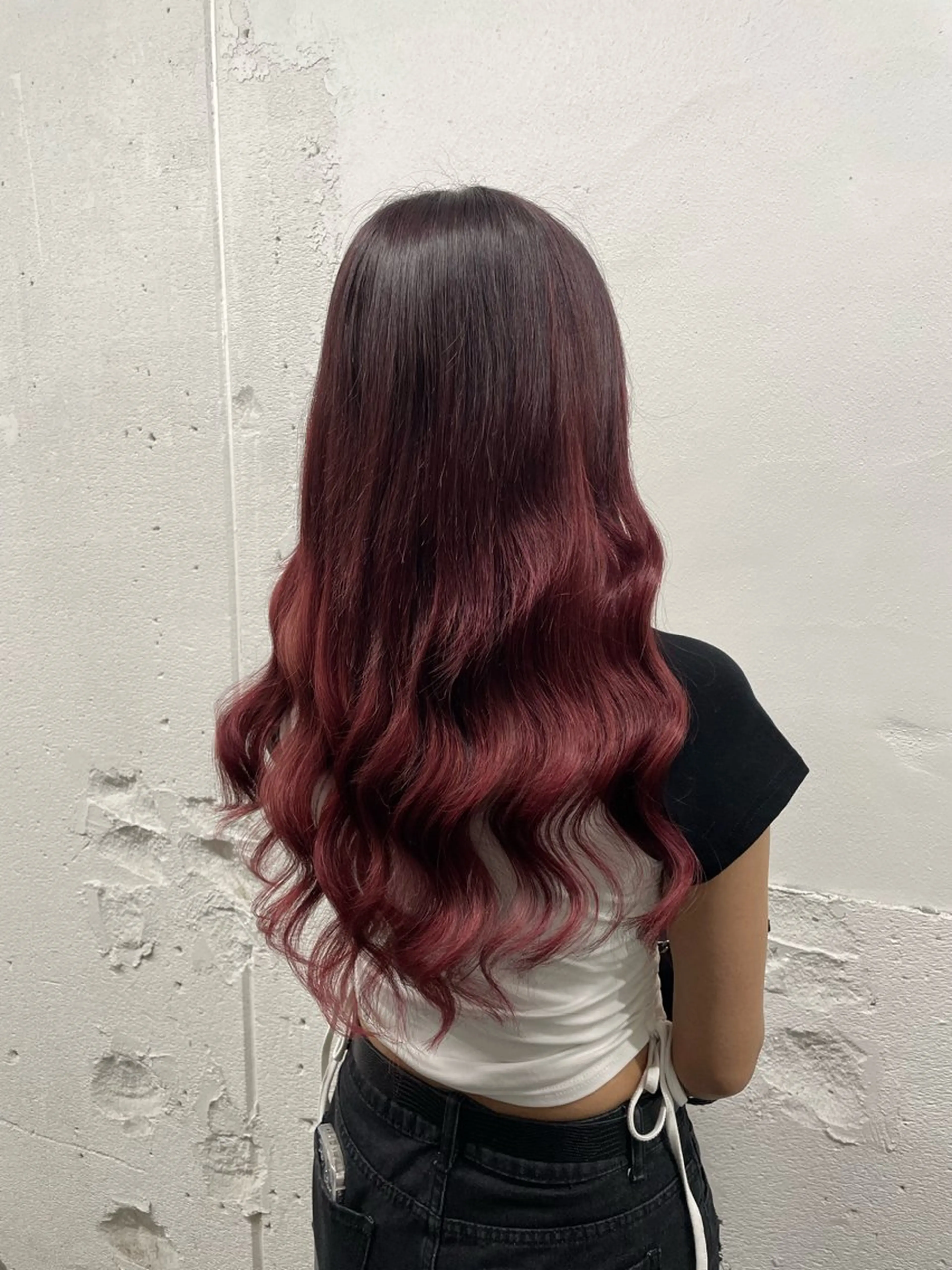 ロング カラー シールエクステ バレイヤージュ ミストバング ダブルカラー  フェイスフレーミング ヘアカラー エクステ 🧡艶髪ちゅるん髪 🫧🧡YUKI❄️のヘアスタイル