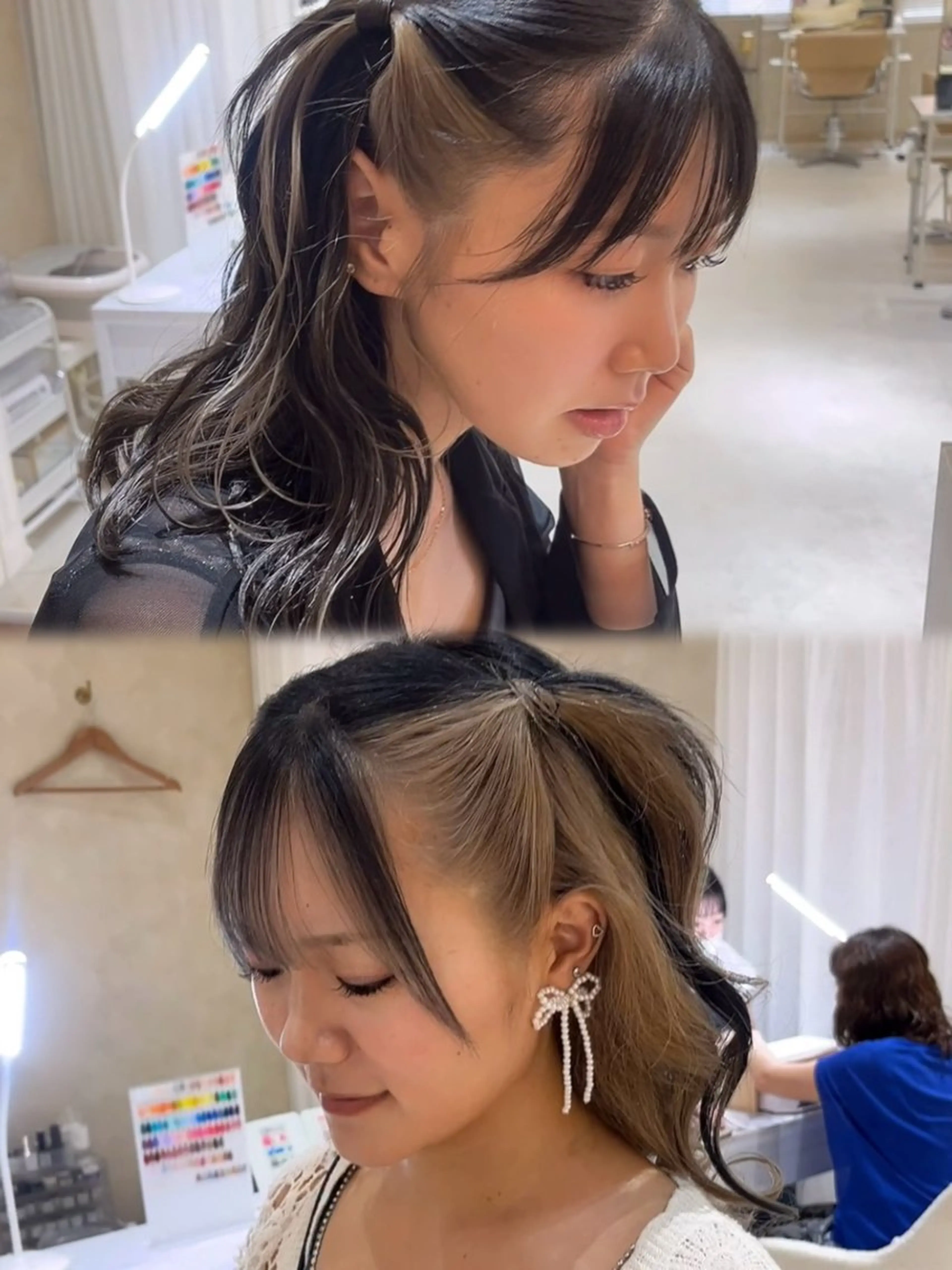 ロング ボブ ヨシンモリ 韓国風ヘア レイヤーカット 似合わせカット カット ヘアカラー トリートメント nao🎀zina 透明感/艶髪のヘアスタイル