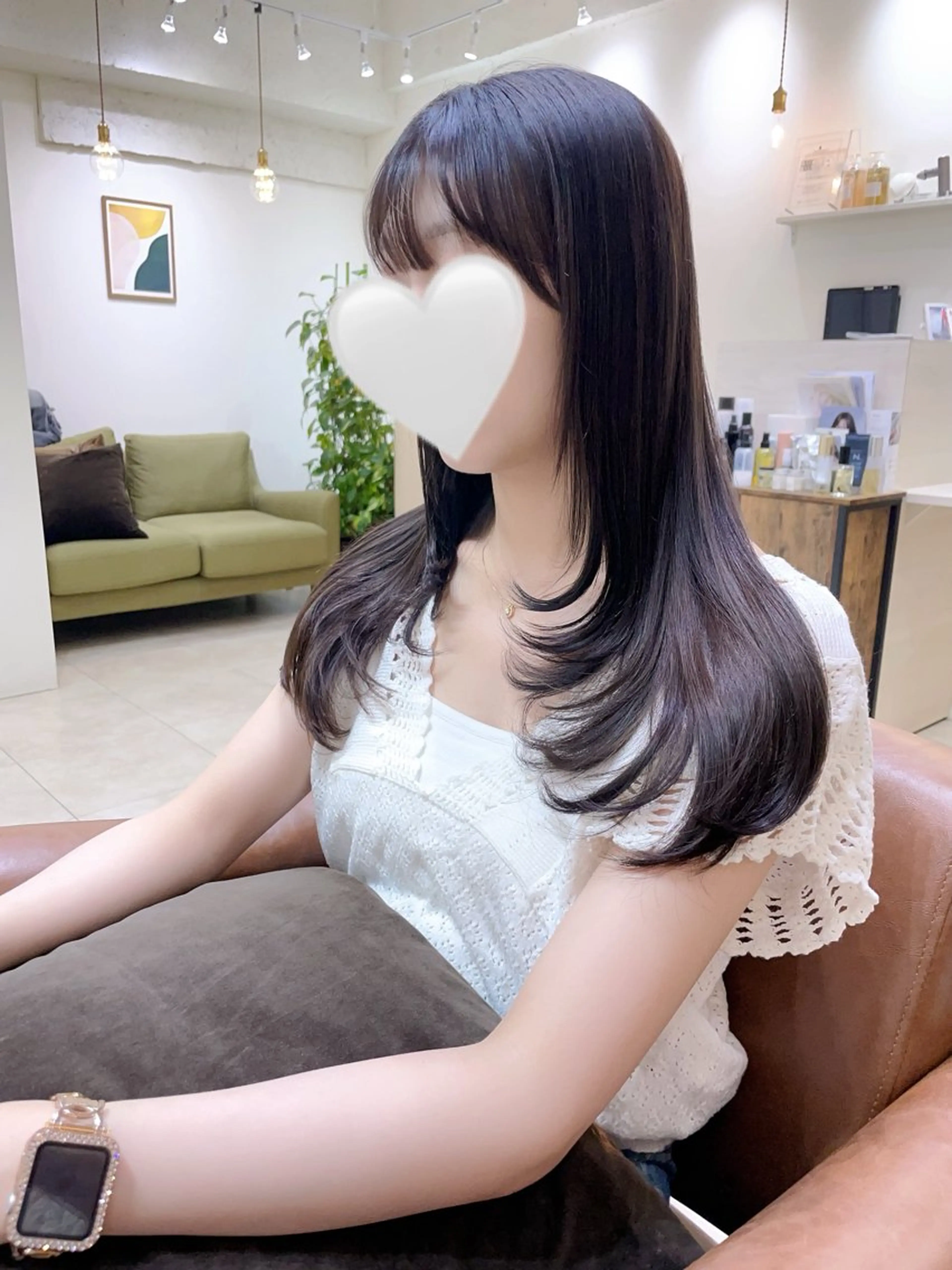 セミロング カラー カット ヘアカラー トリートメント 村山 茉衣のヘアスタイル