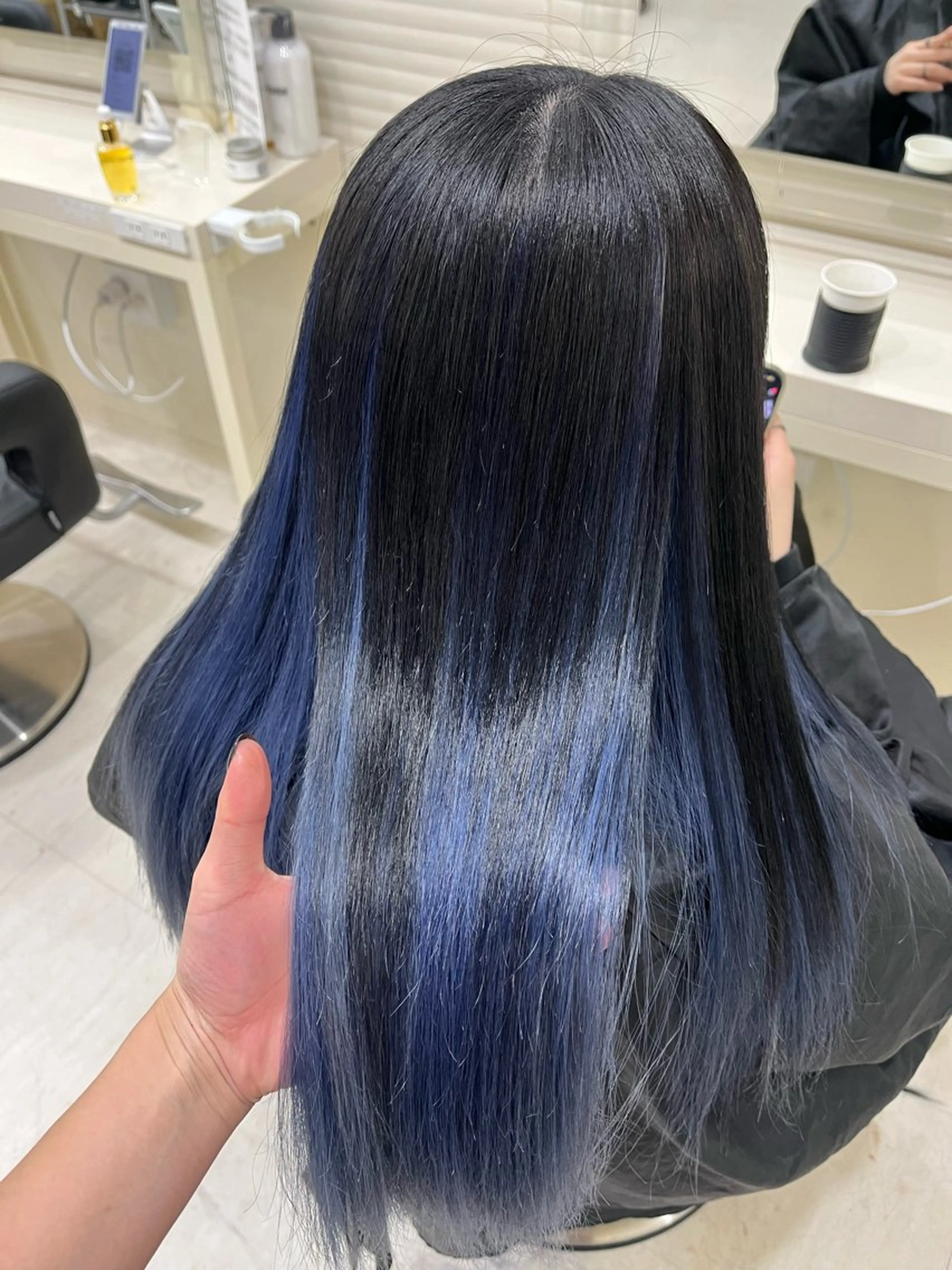 ロング カラー ブルーカラー 大人上品ベージュ 🎀HARUNAのヘアスタイル