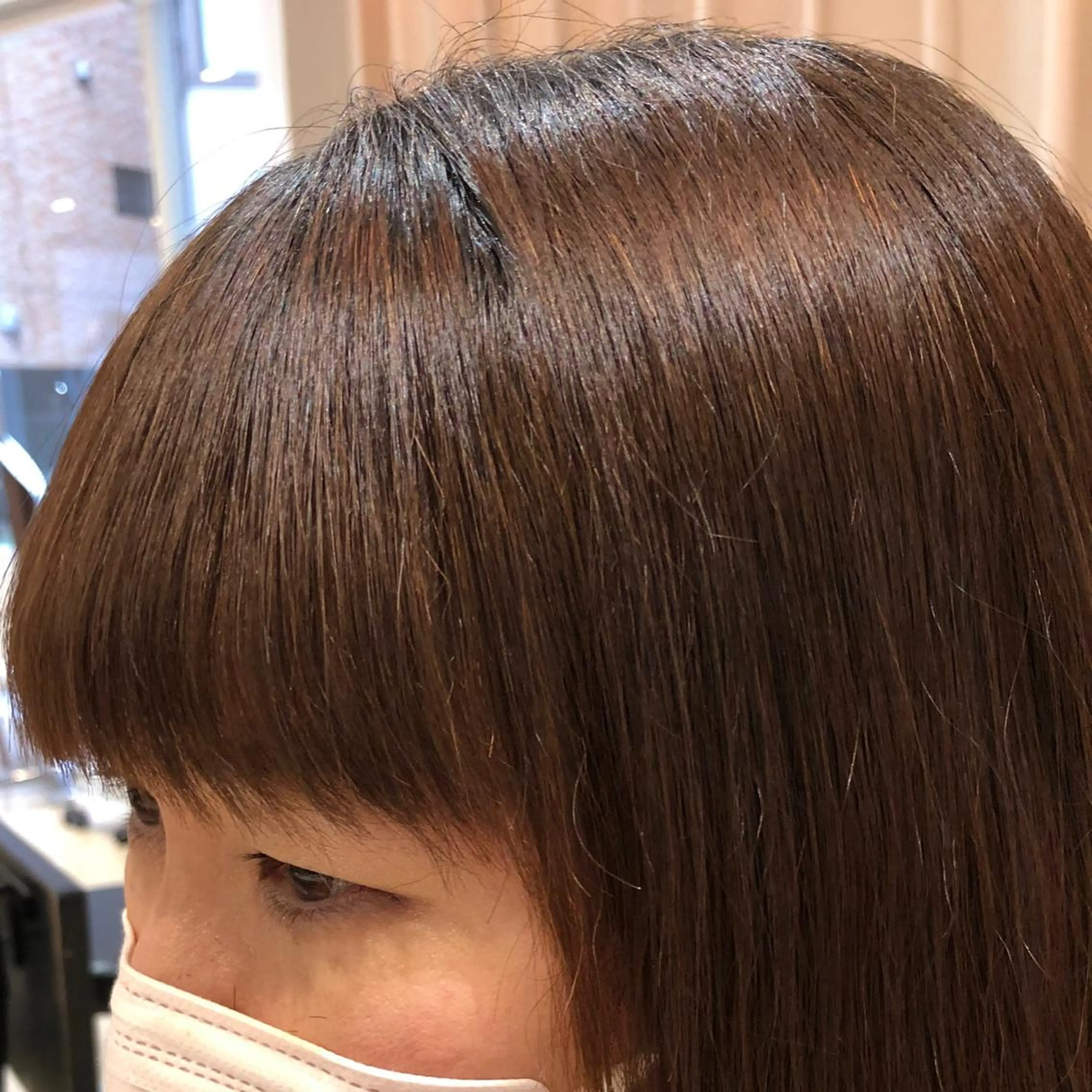 カット 縮毛矯正 カジサ ケイコのヘアスタイル